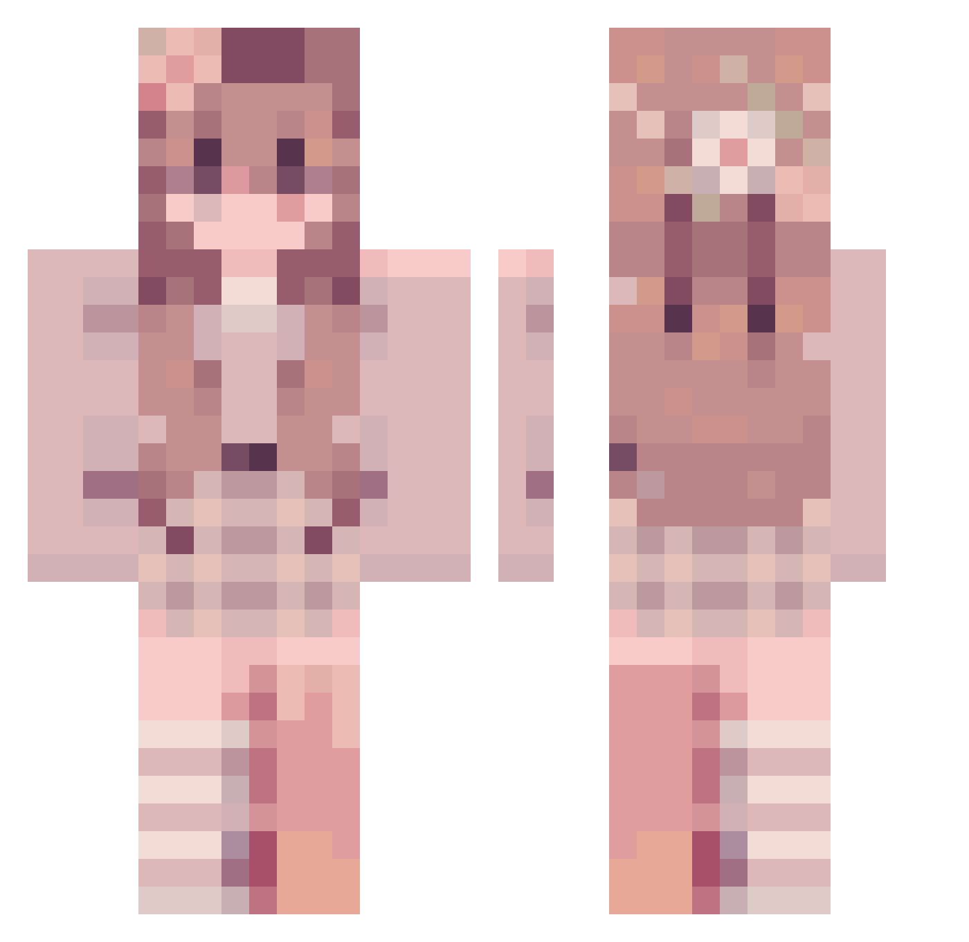 dvlliiez Minecraft skin, front and back view