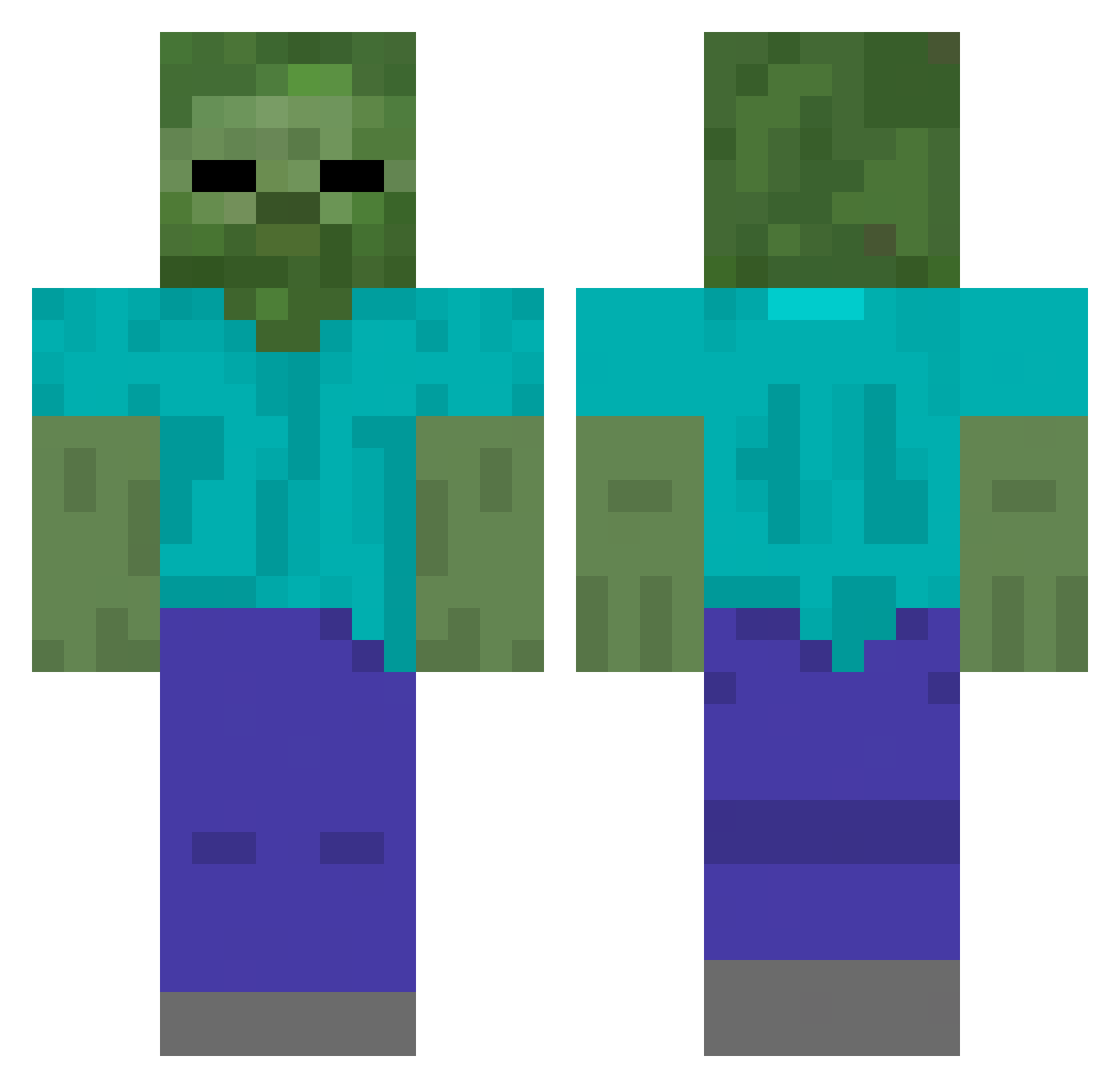 jerry7788 Minecraft skin, front and back view