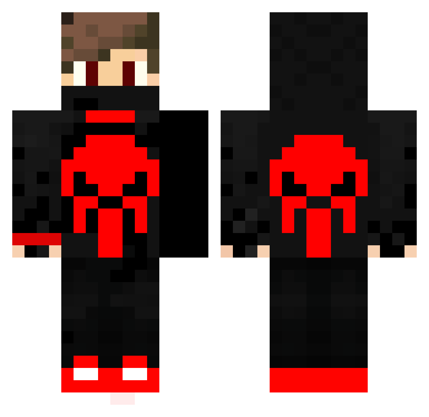 DireYeti86 Minecraft skin, front and back view
