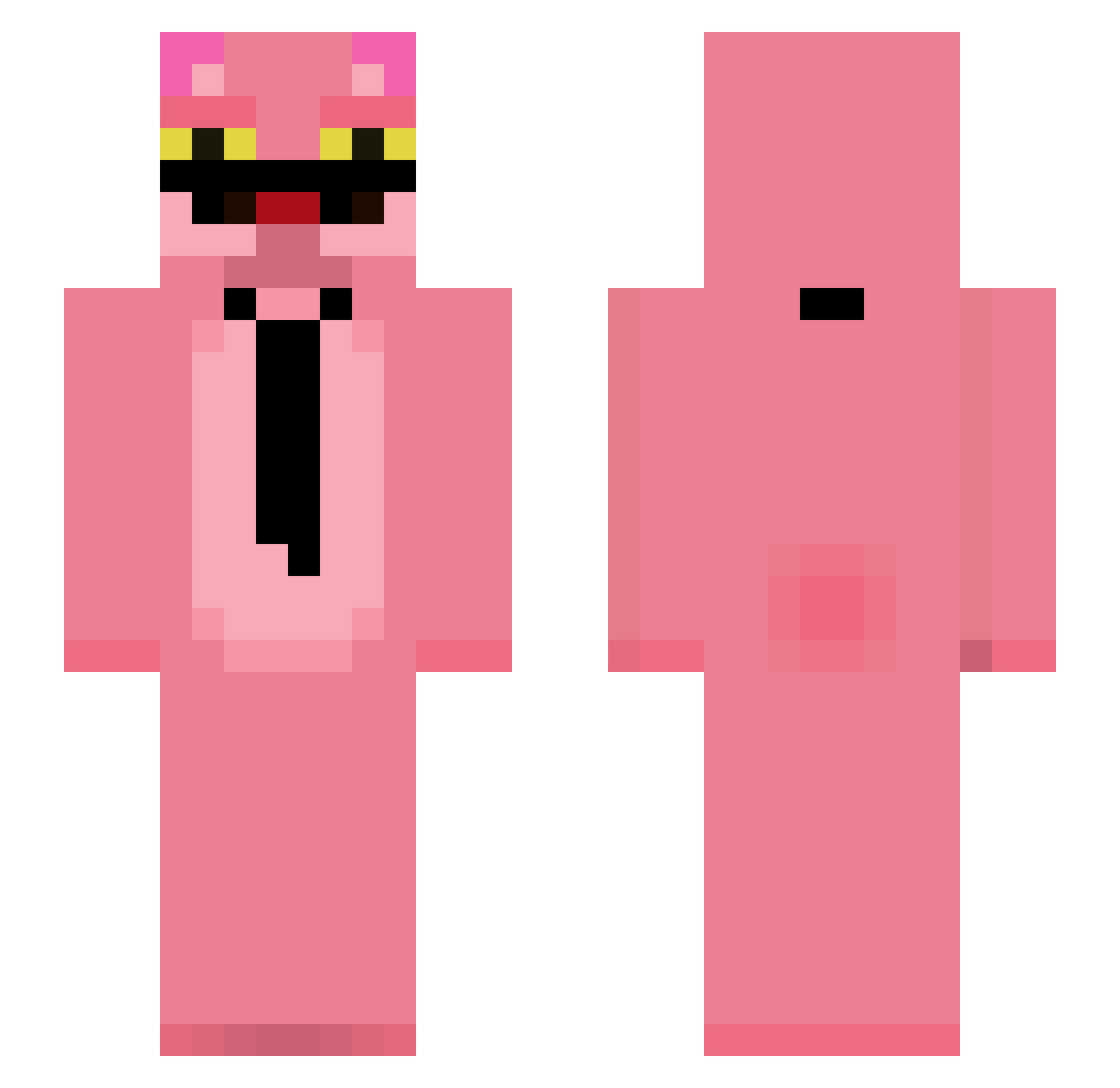Reigenz Minecraft skin, front and back view