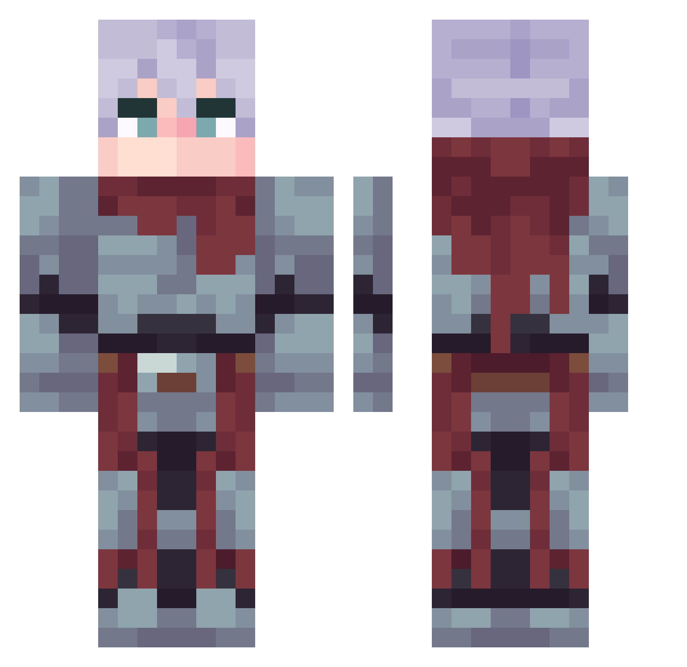 yonko144 Minecraft skin, front and back view