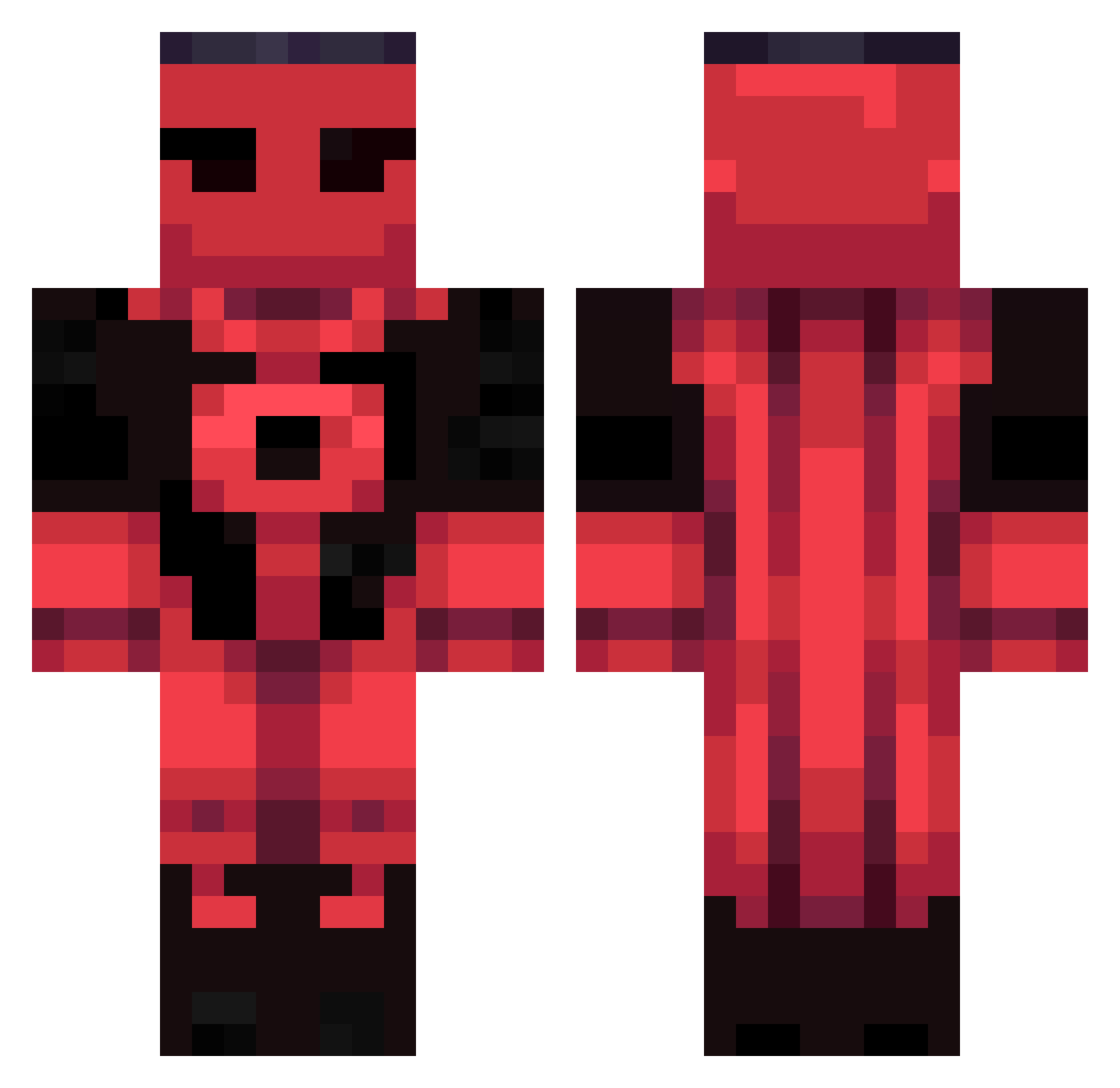 XtremeBruno Minecraft skin, front and back view