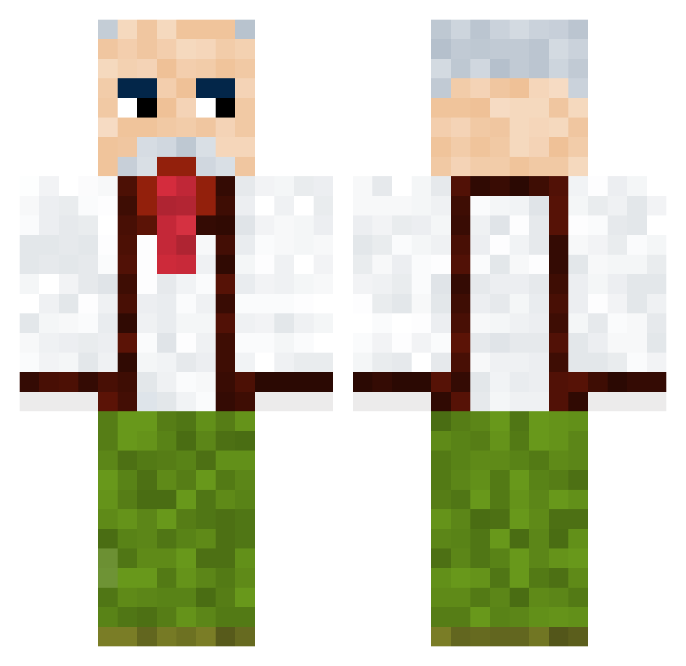 CrystalKing64 Minecraft skin, front and back view