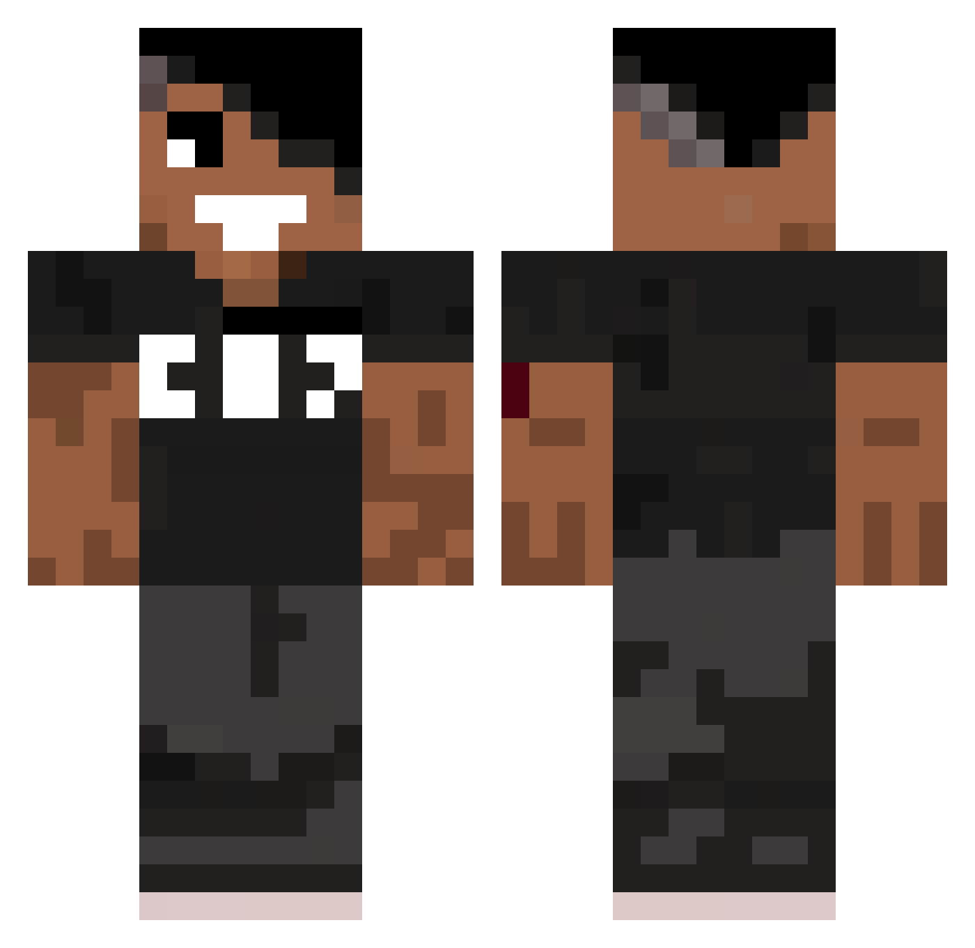 Andreexs Minecraft skin, front and back view