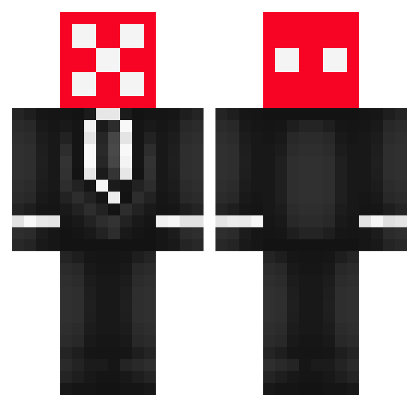 ELCH0L0 Minecraft skin, front and back view