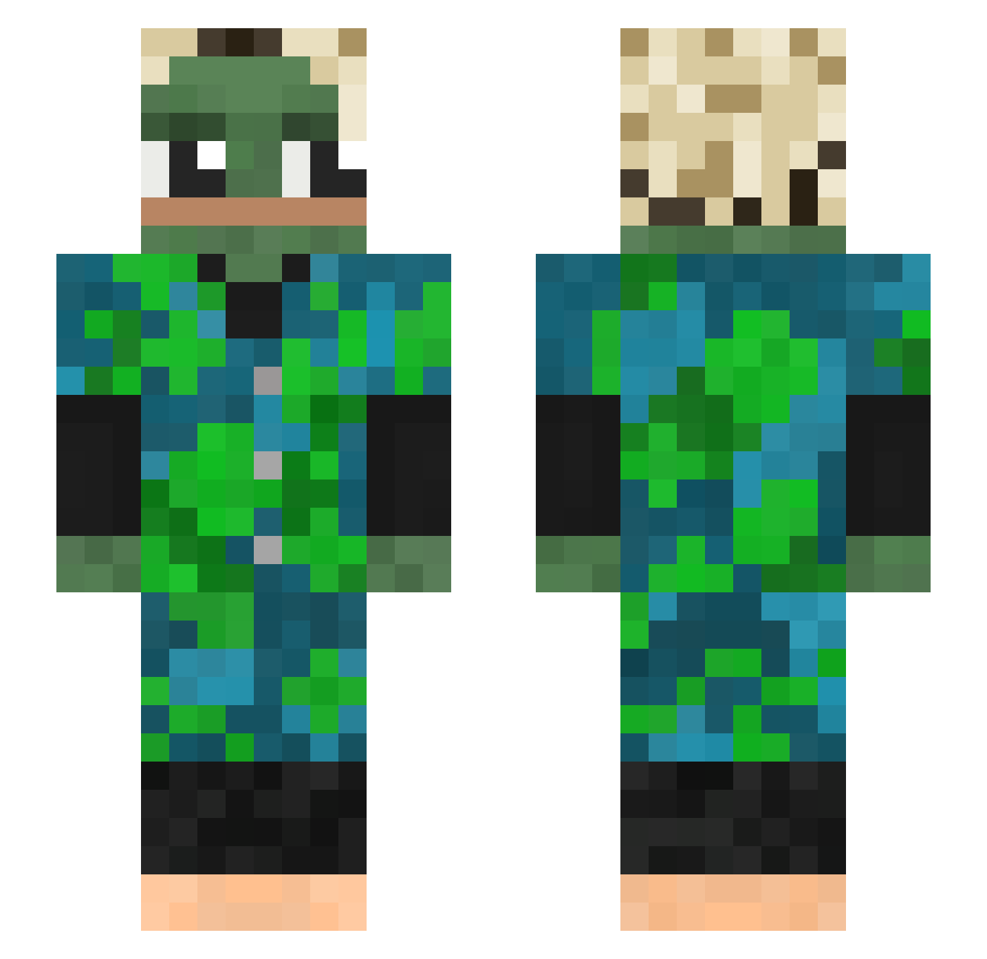 DatGuyAlex Minecraft skin, front and back view