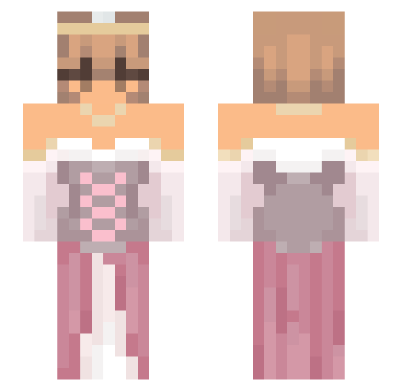 MushuLx Minecraft skin, front and back view