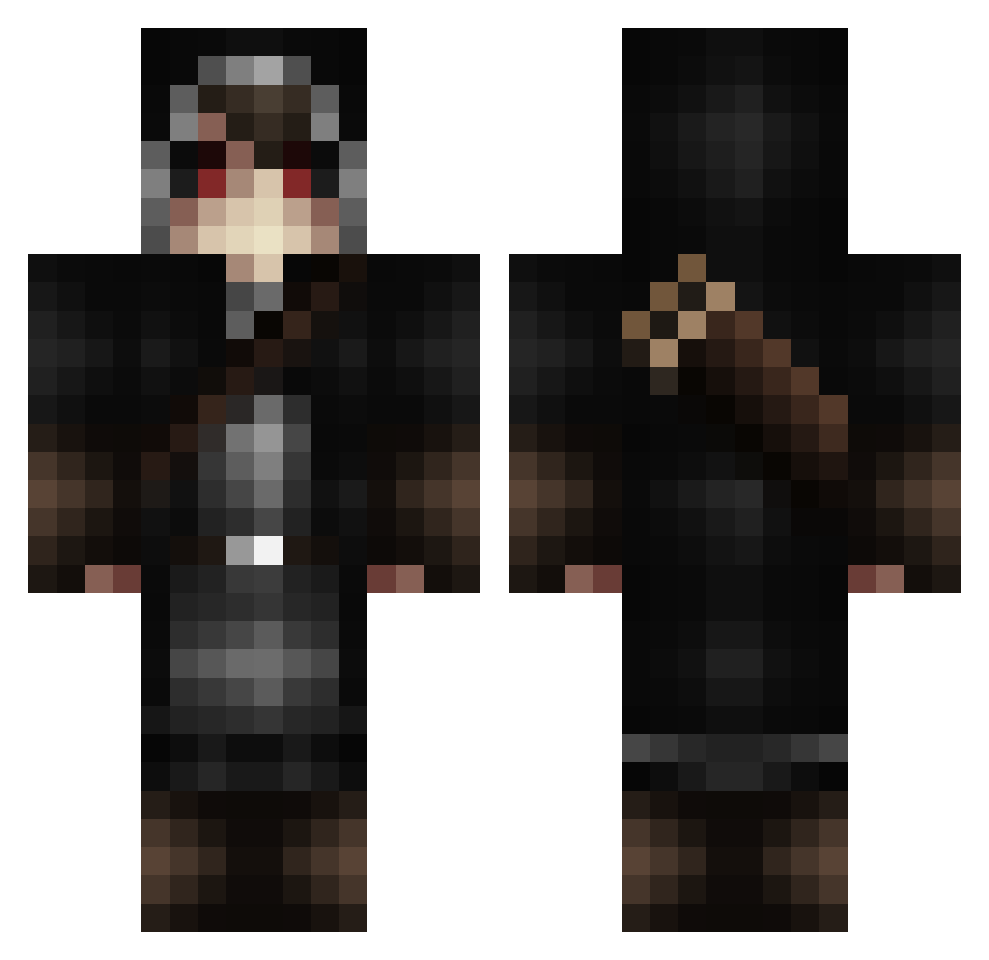WFGNJX Minecraft skin, front and back view