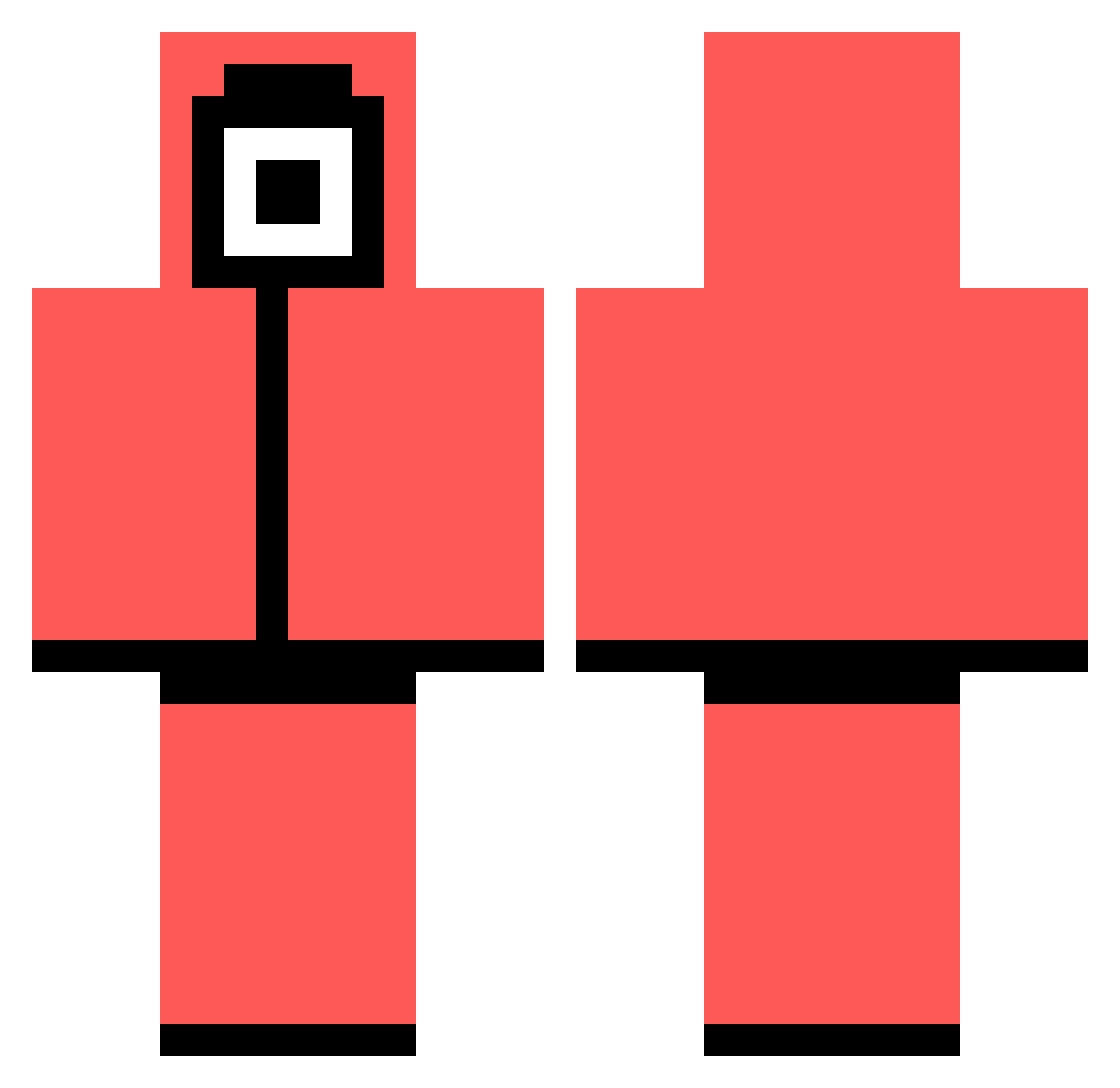 squid_game_man Minecraft skin, front and back view