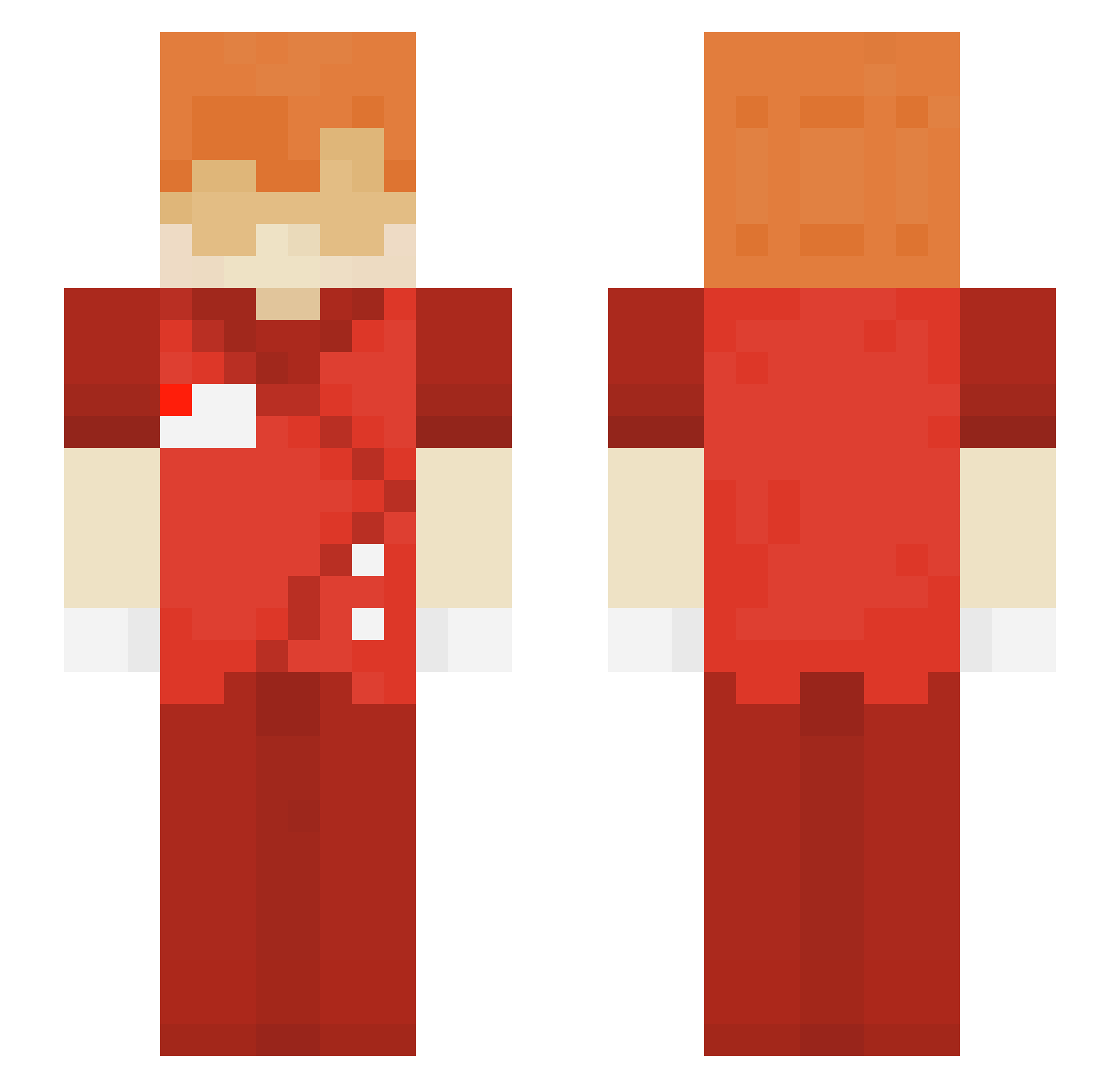 Polo98711 Minecraft skin, front and back view