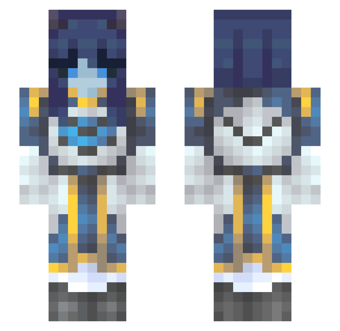 RheyLindo Minecraft skin, front and back view