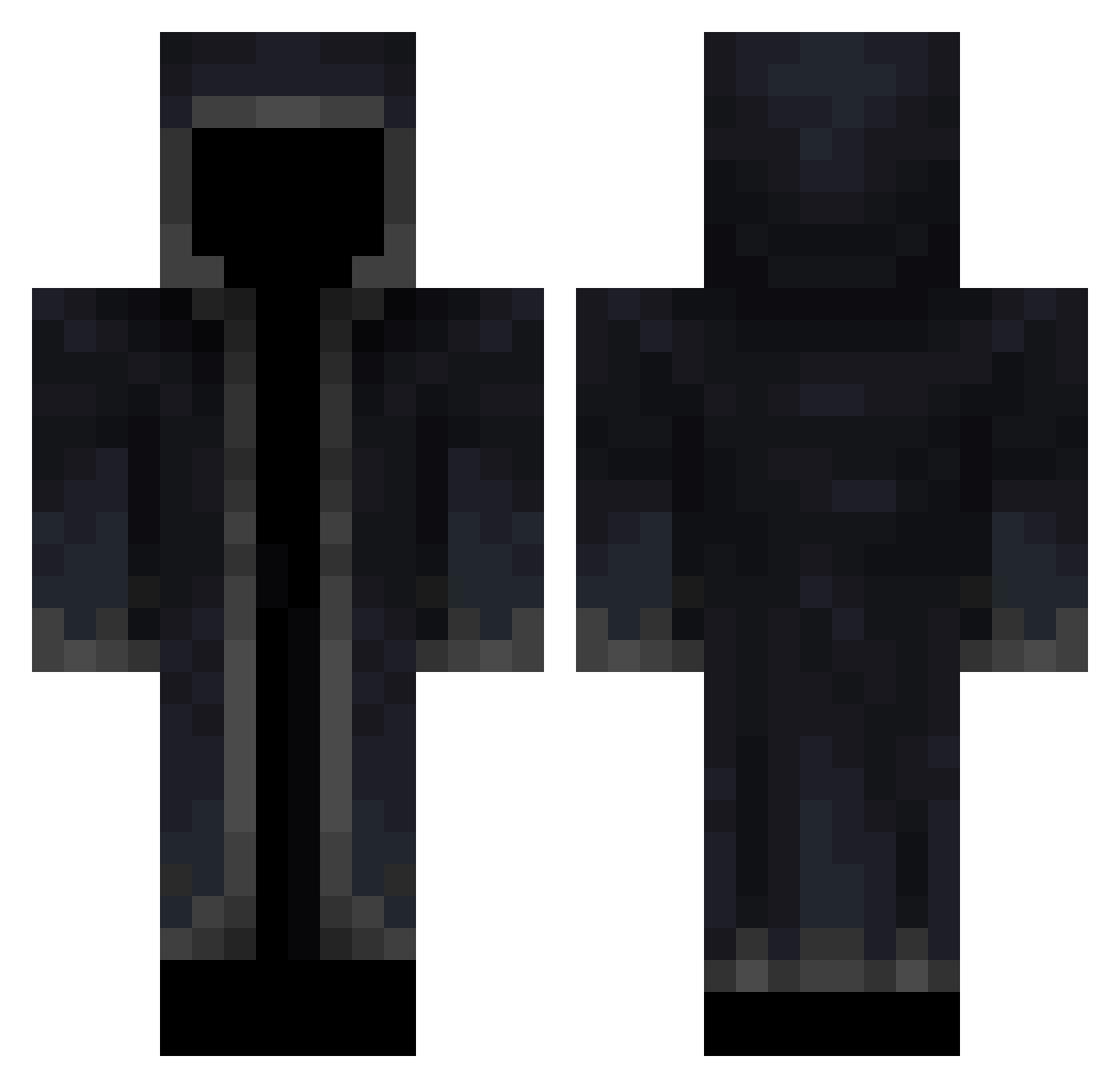 Keftaa Minecraft skin, front and back view