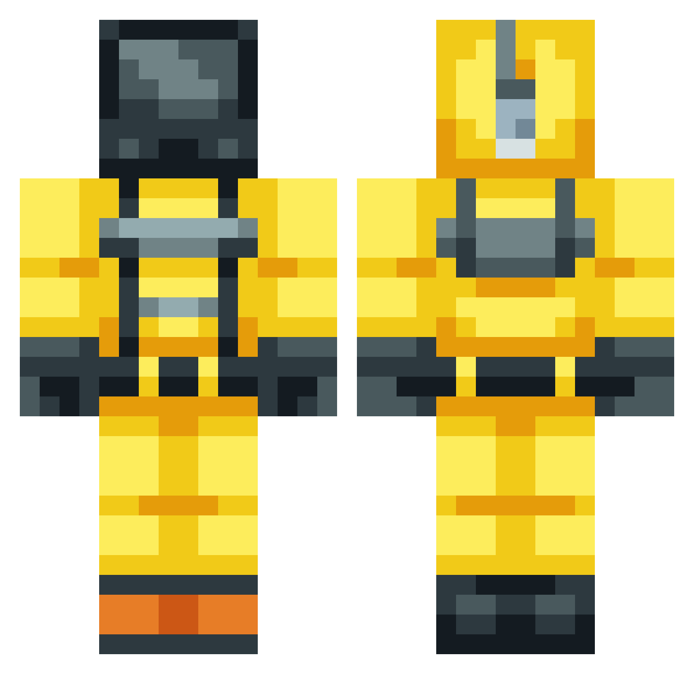 WillOnDaXboxx Minecraft skin, front and back view