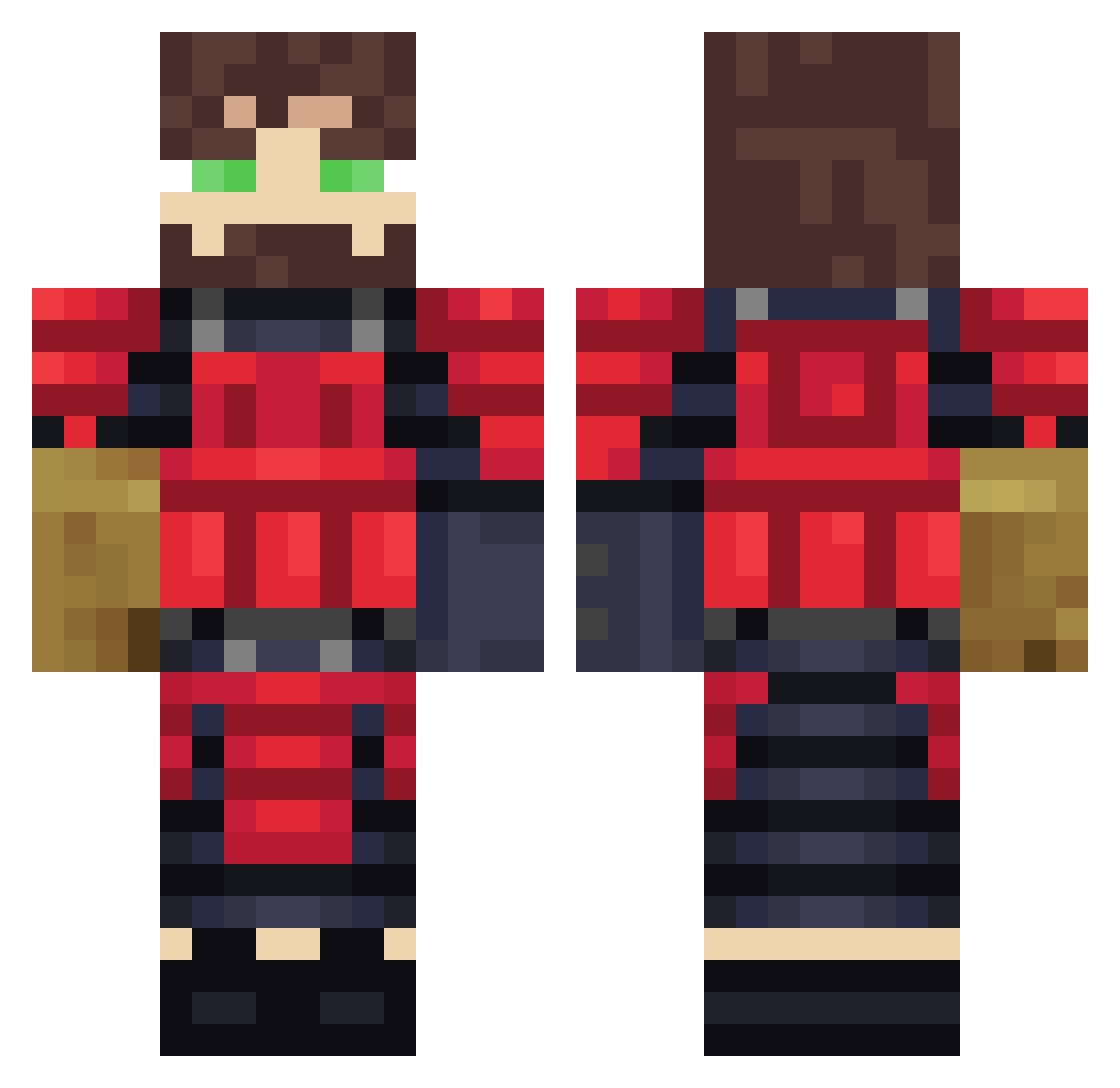 _XCRIBUX_ Minecraft skin, front and back view