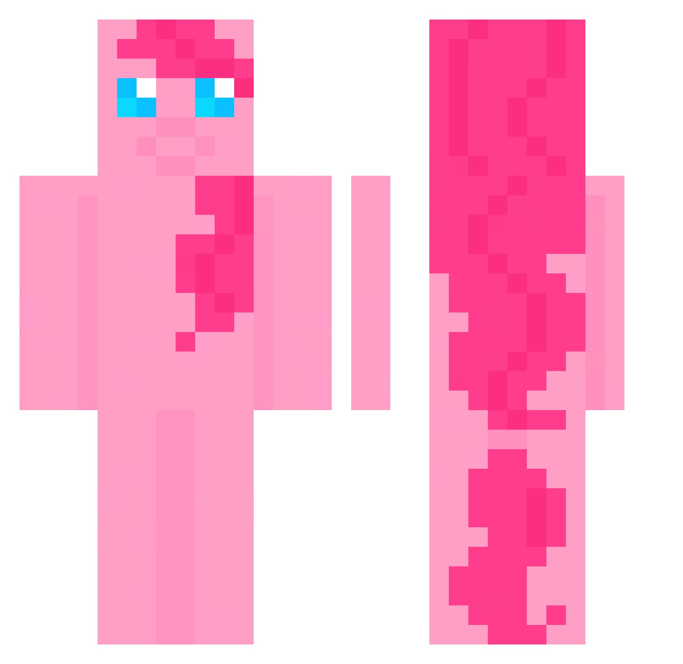 Begu62 Minecraft skin, front and back view