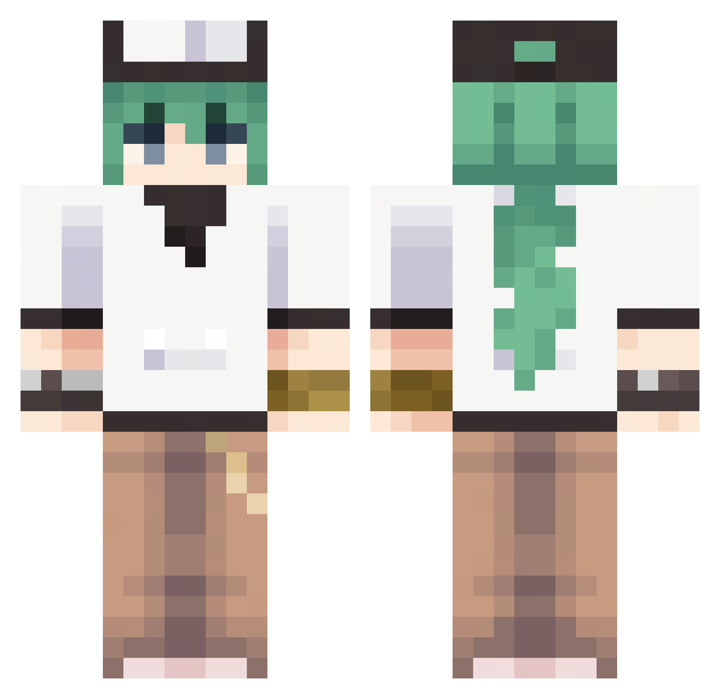 SiscoAlva Minecraft skin, front and back view