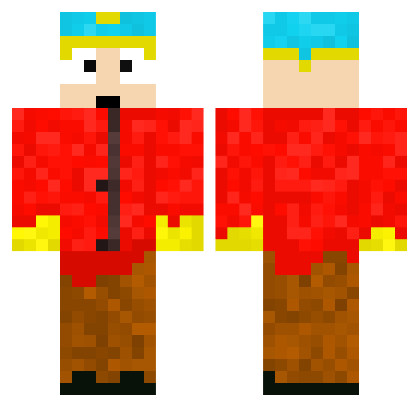 Catmando11 Minecraft skin, front and back view