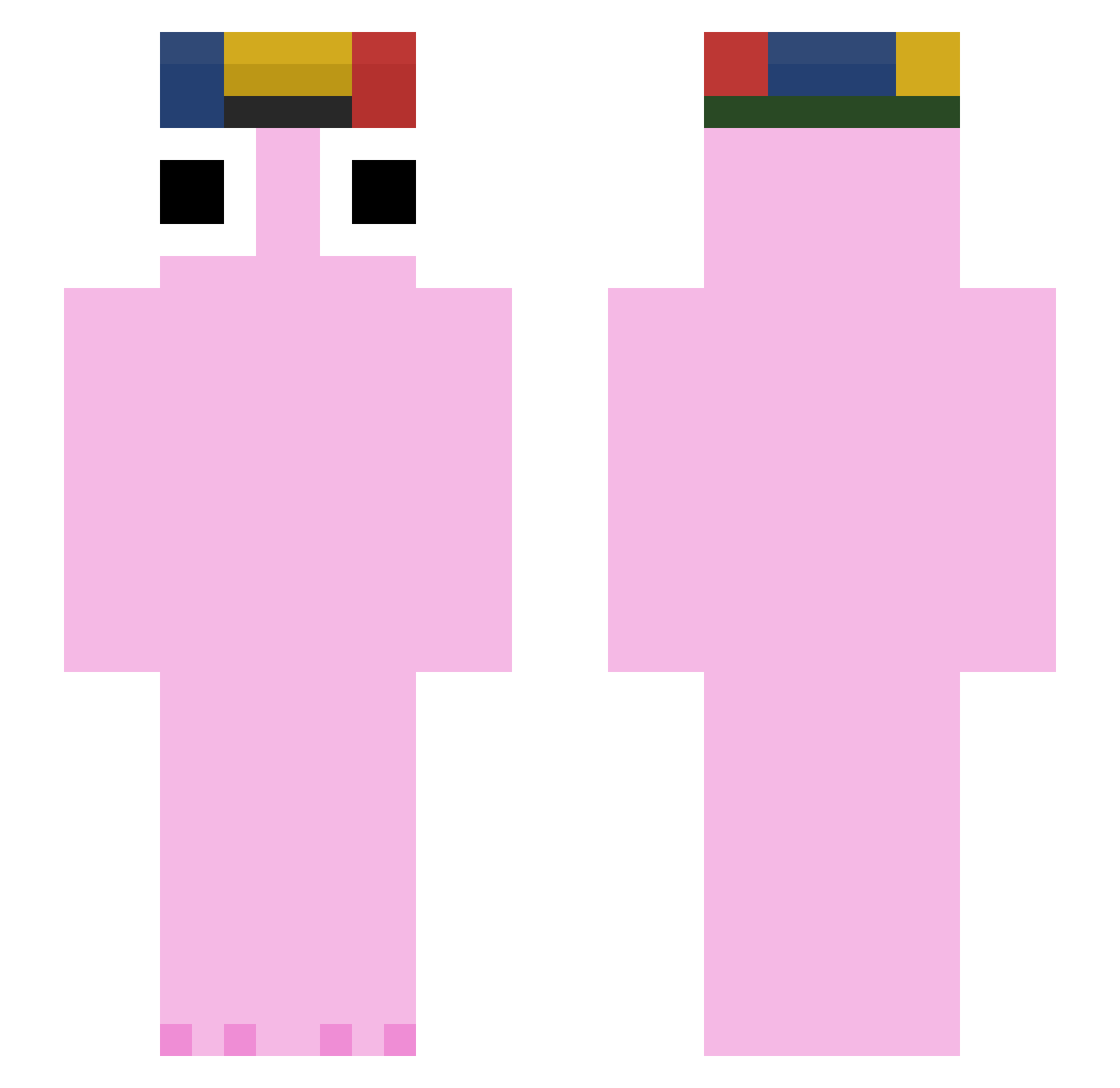 b0x_TT Minecraft skin, front and back view