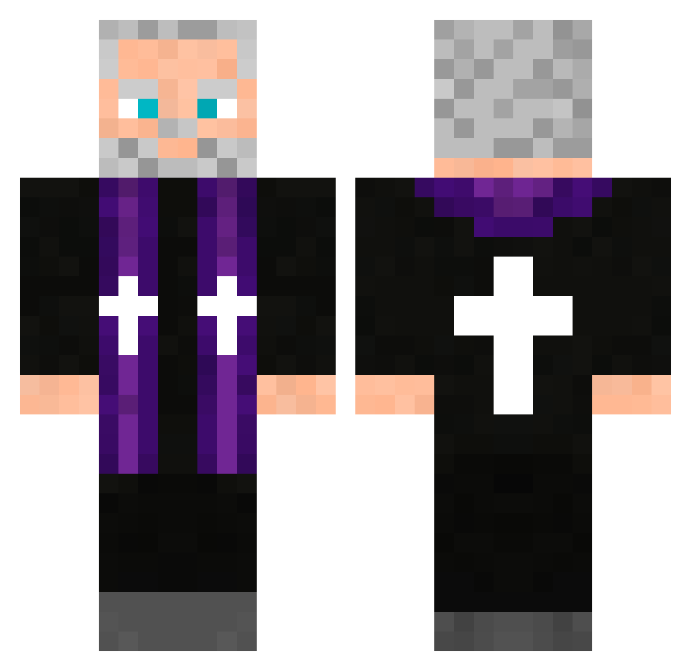 God_Maxime Minecraft skin, front and back view