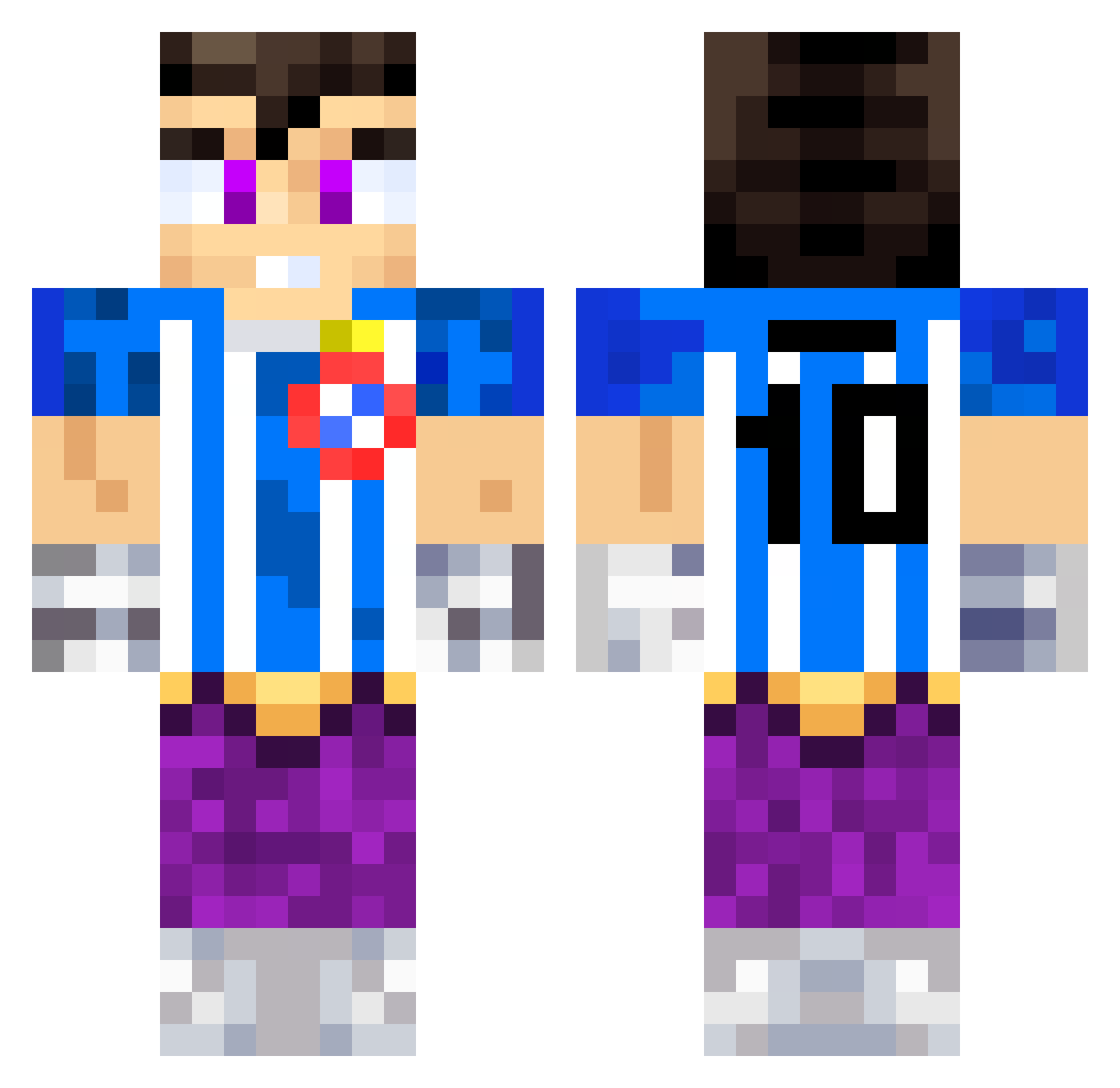 sergiwrx Minecraft skin, front and back view