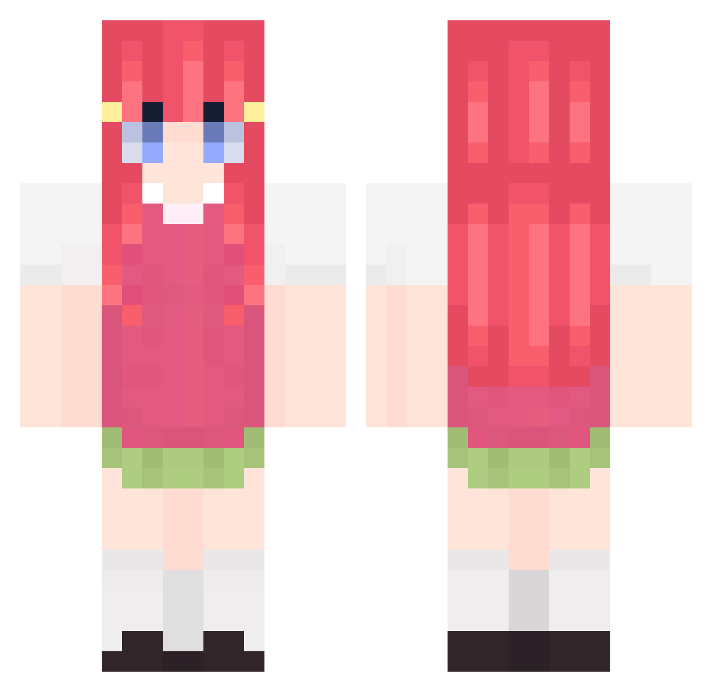 Perceptum Minecraft skin, front and back view