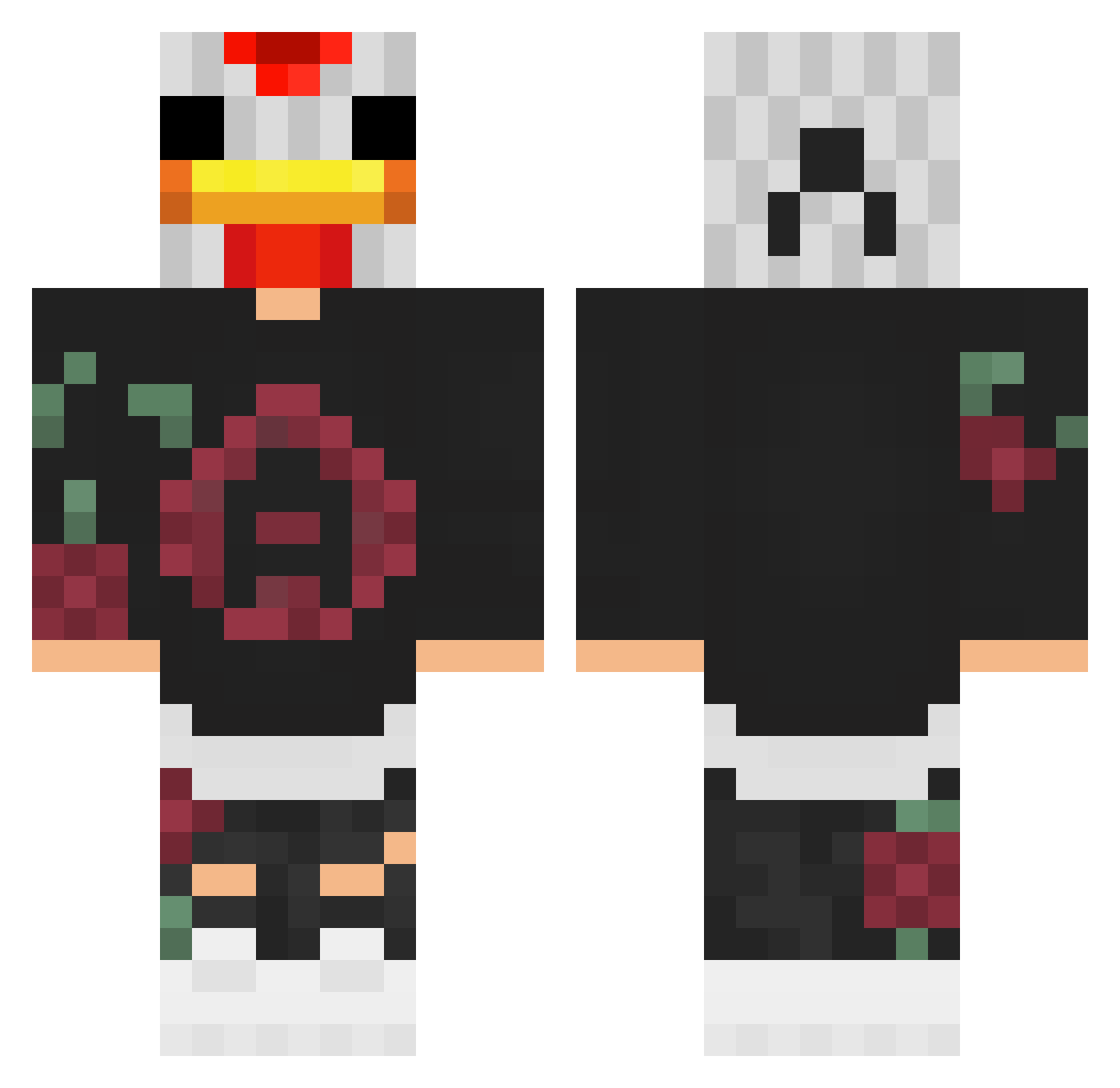 Ayruan Minecraft skin, front and back view