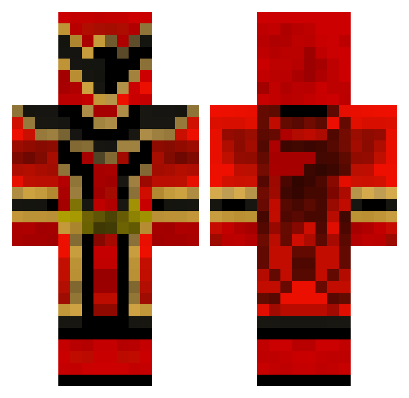Nooby420 Minecraft skin, front and back view