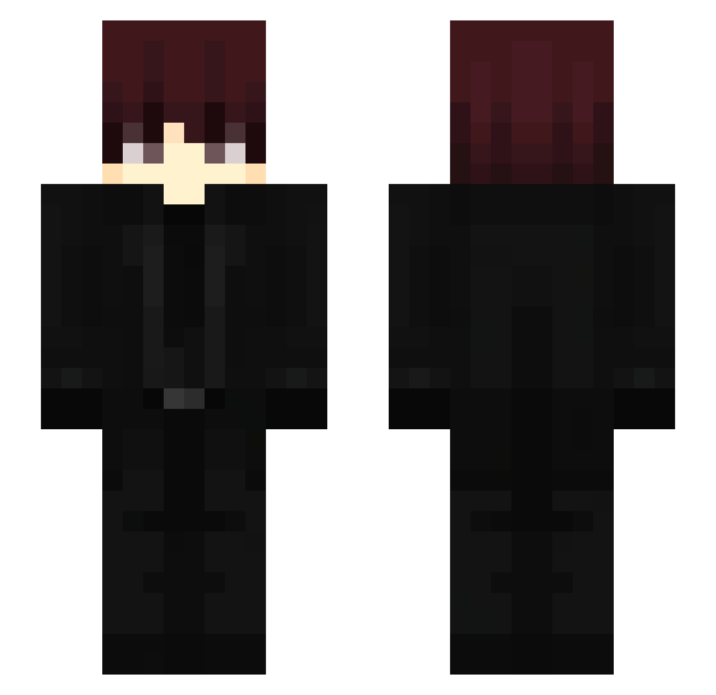 Luca337 Minecraft skin, front and back view