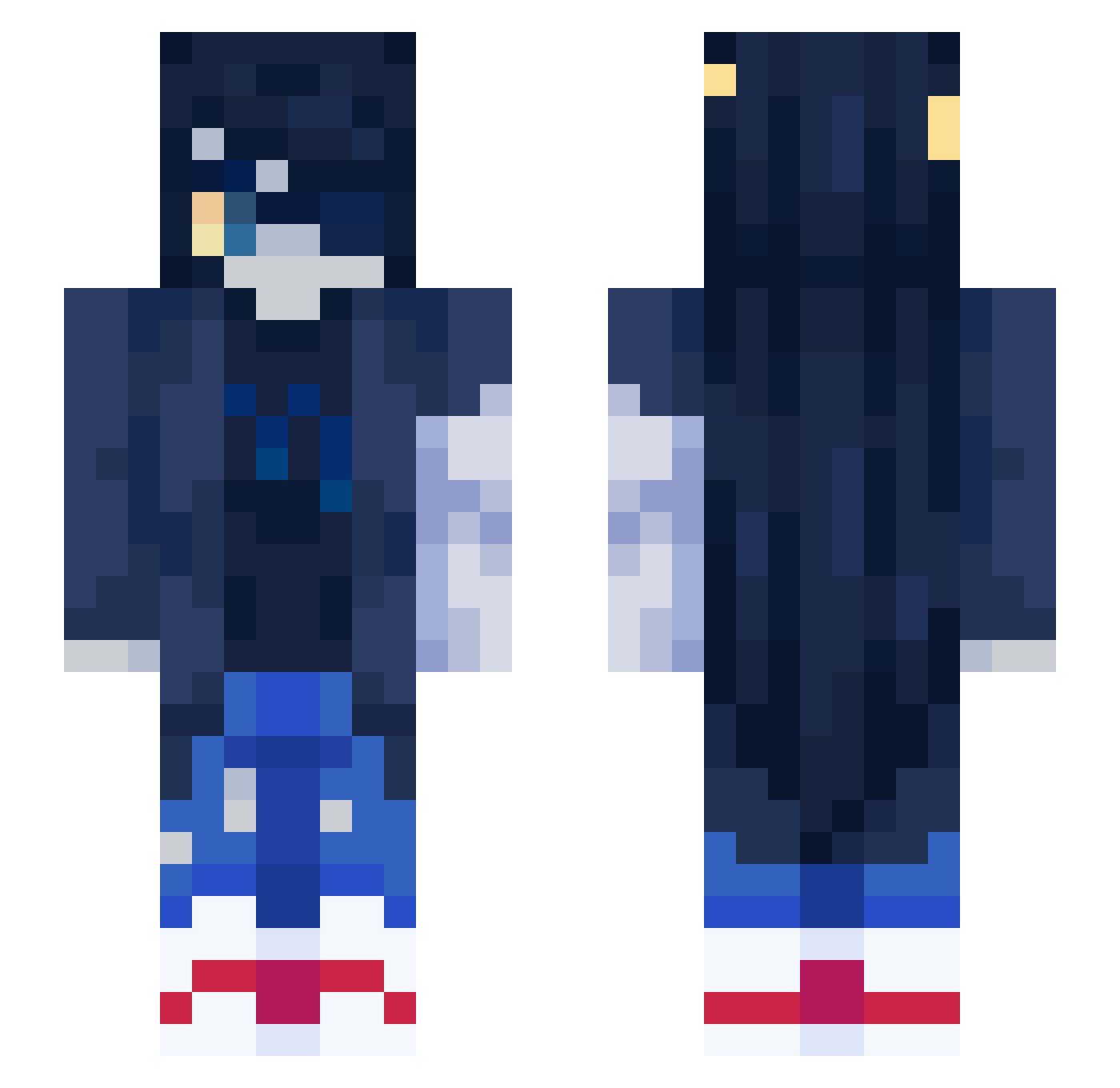Vivienaa Minecraft skin, front and back view