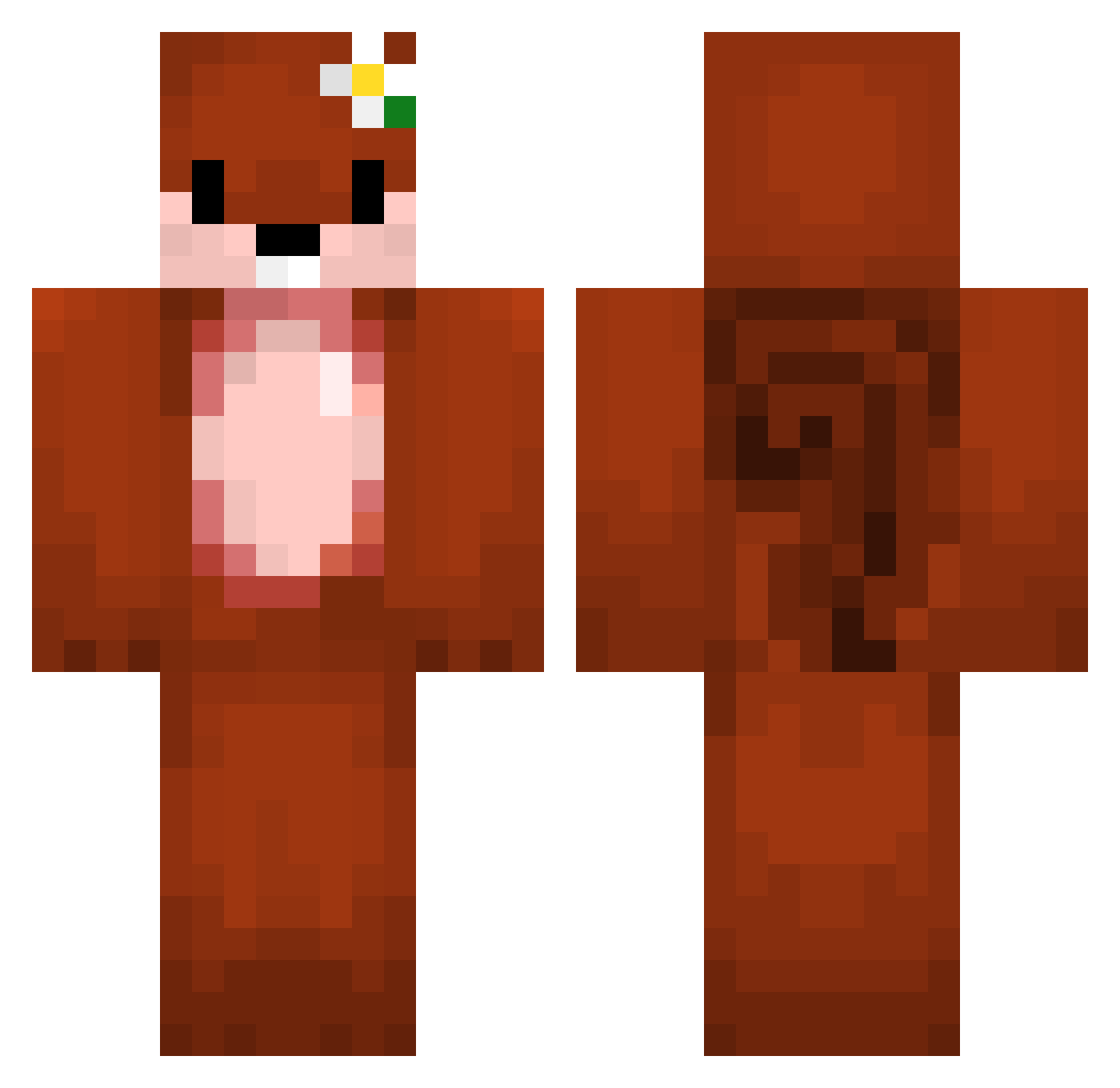 lolpenname Minecraft skin, front and back view