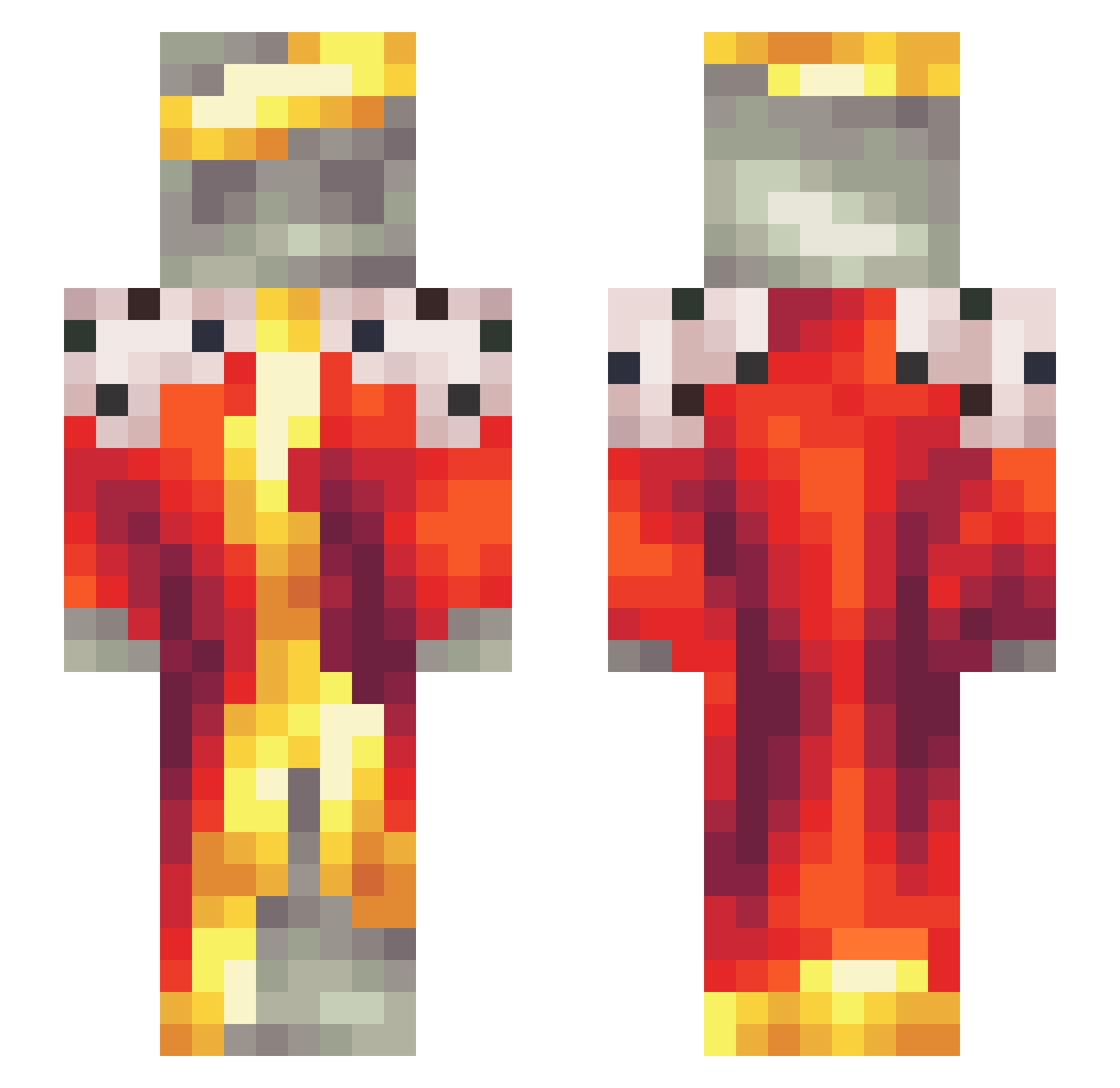 Thehumanwall5 Minecraft skin, front and back view