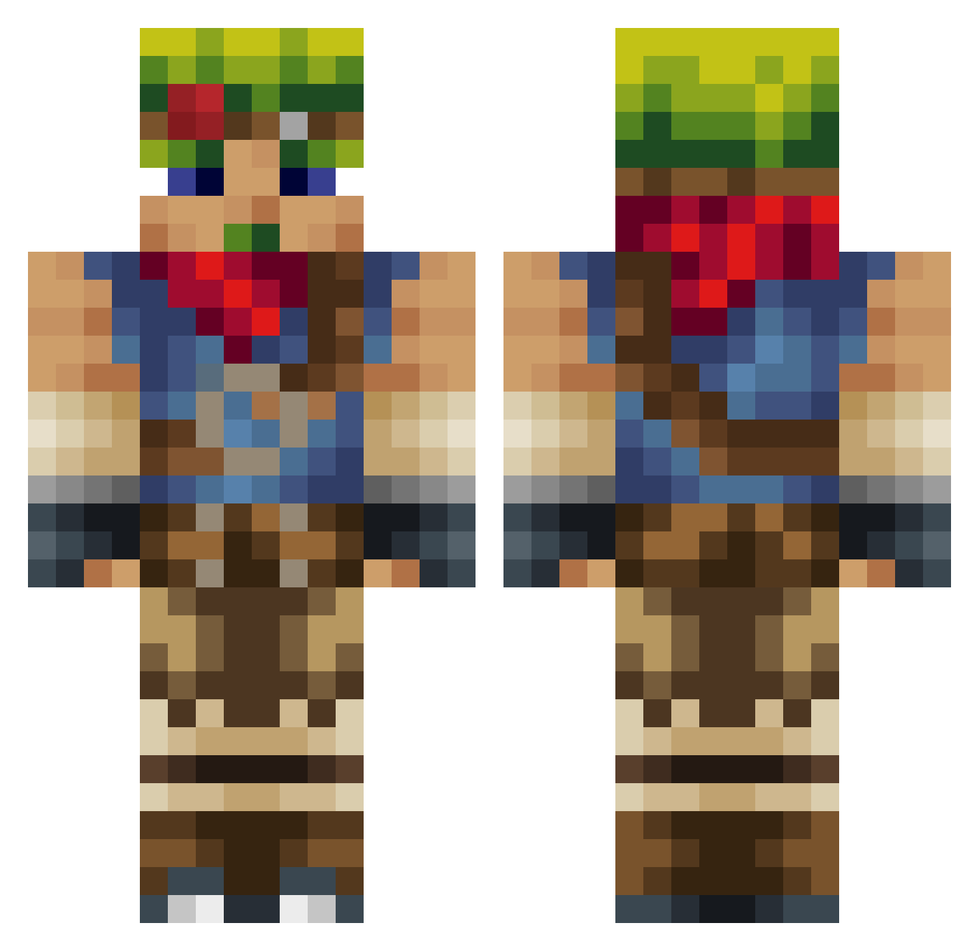 Tonino Minecraft skin, front and back view