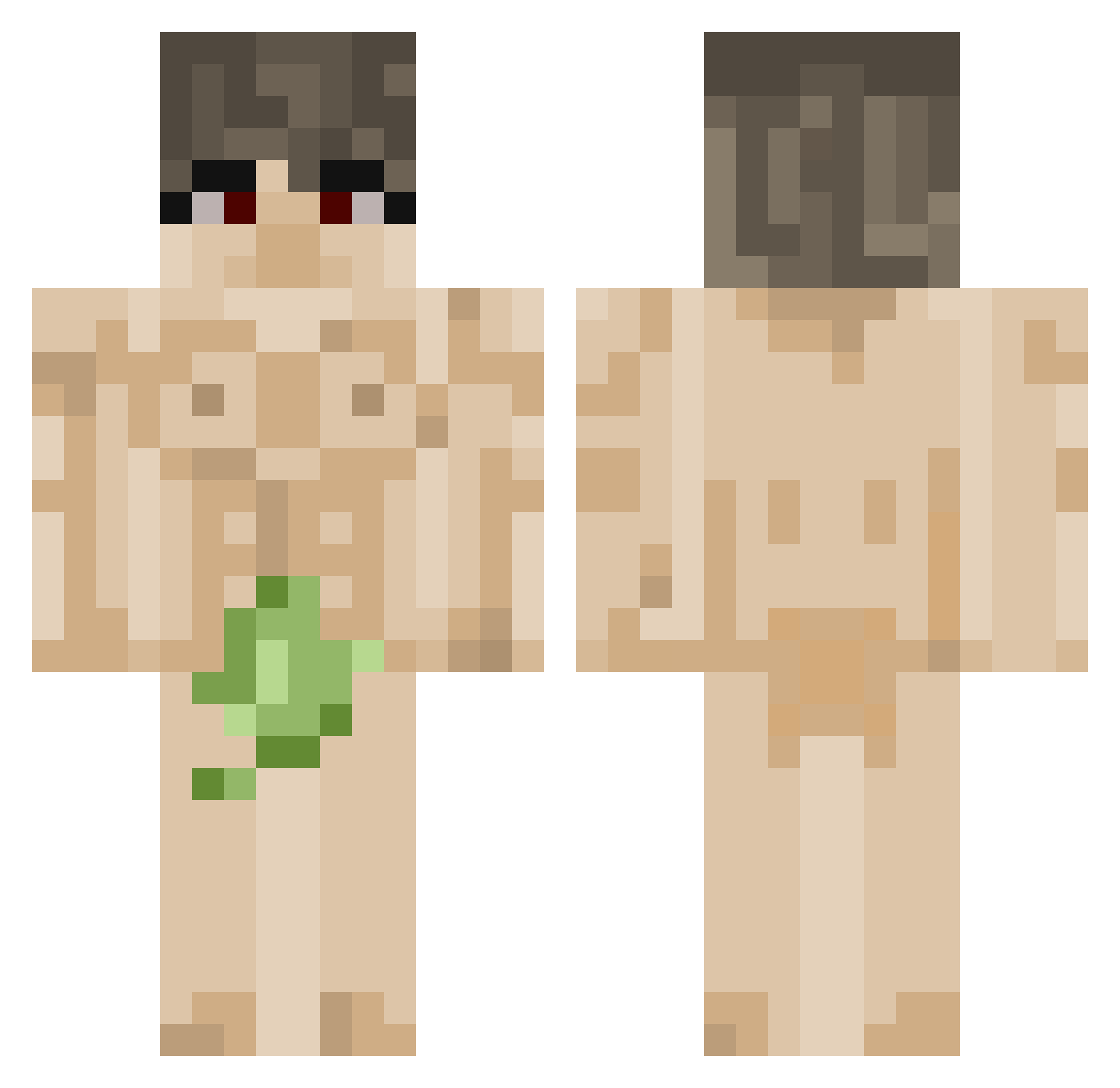 Finnarel Minecraft skin, front and back view