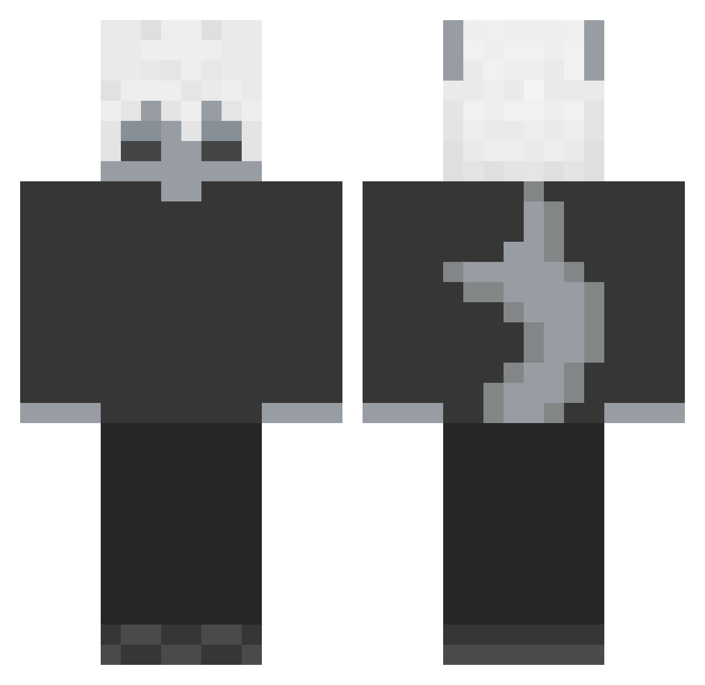 yacufe Minecraft skin, front and back view