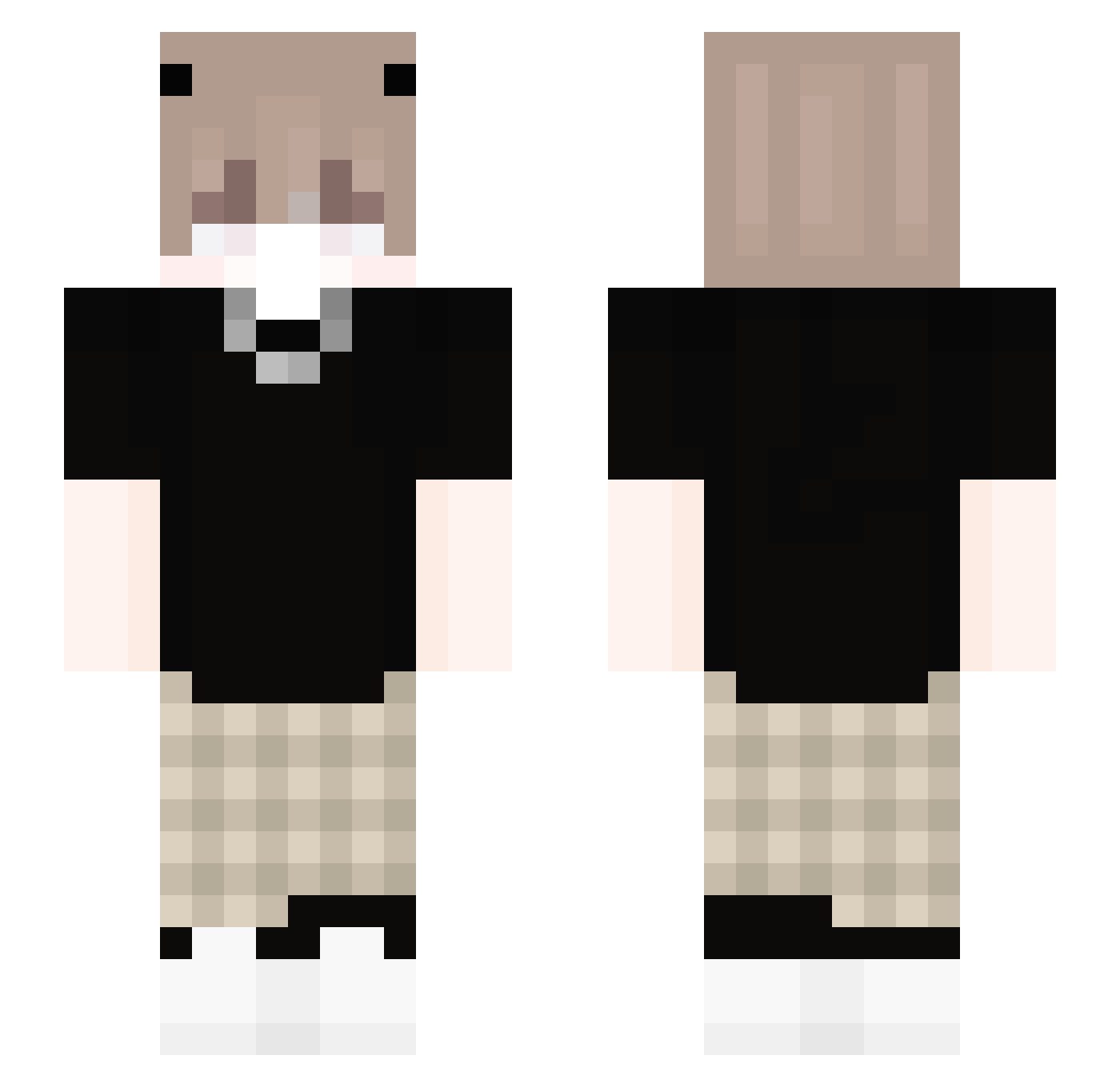 uJauum Minecraft skin, front and back view