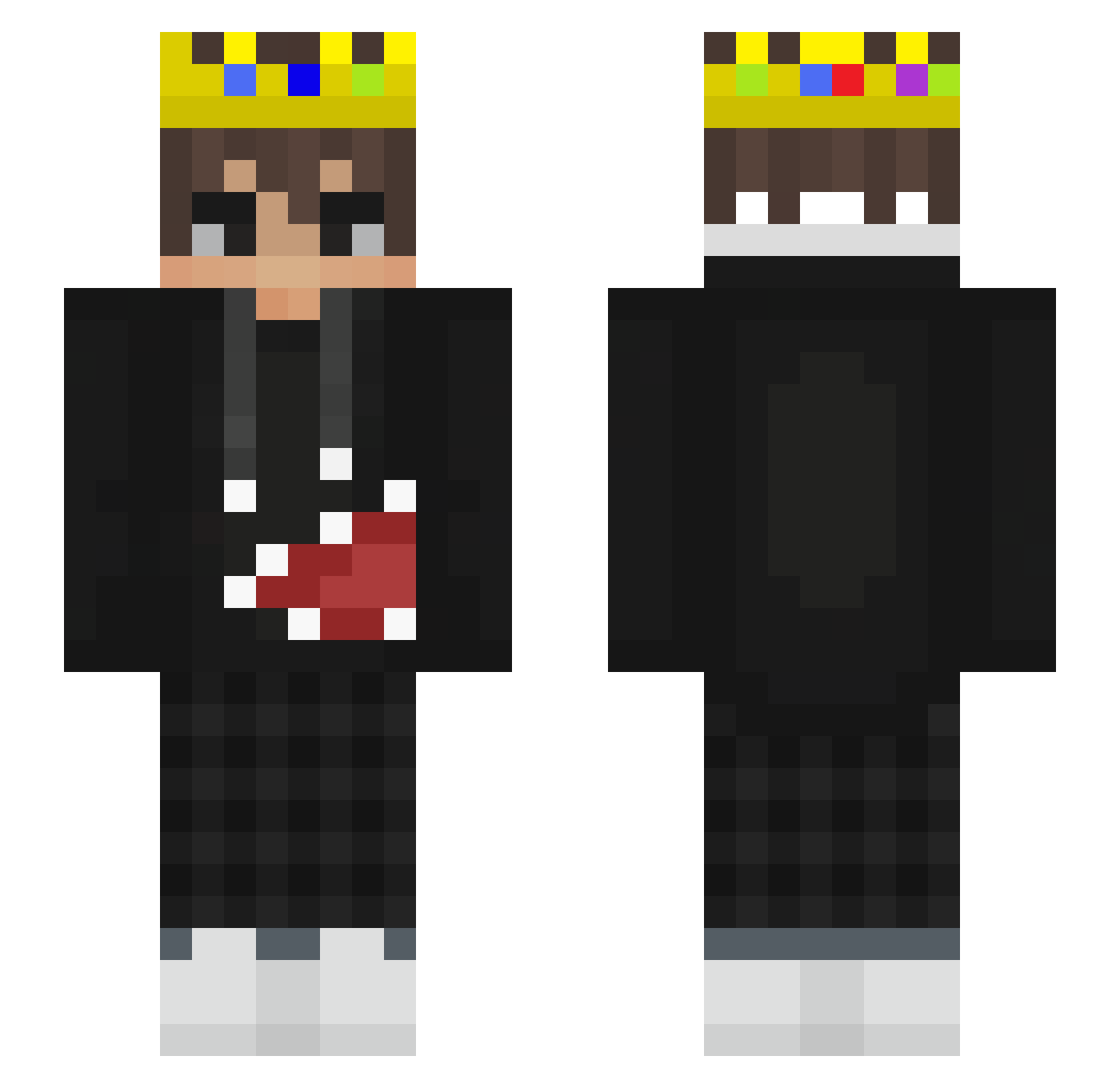 UNVLEXZ Minecraft skin, front and back view