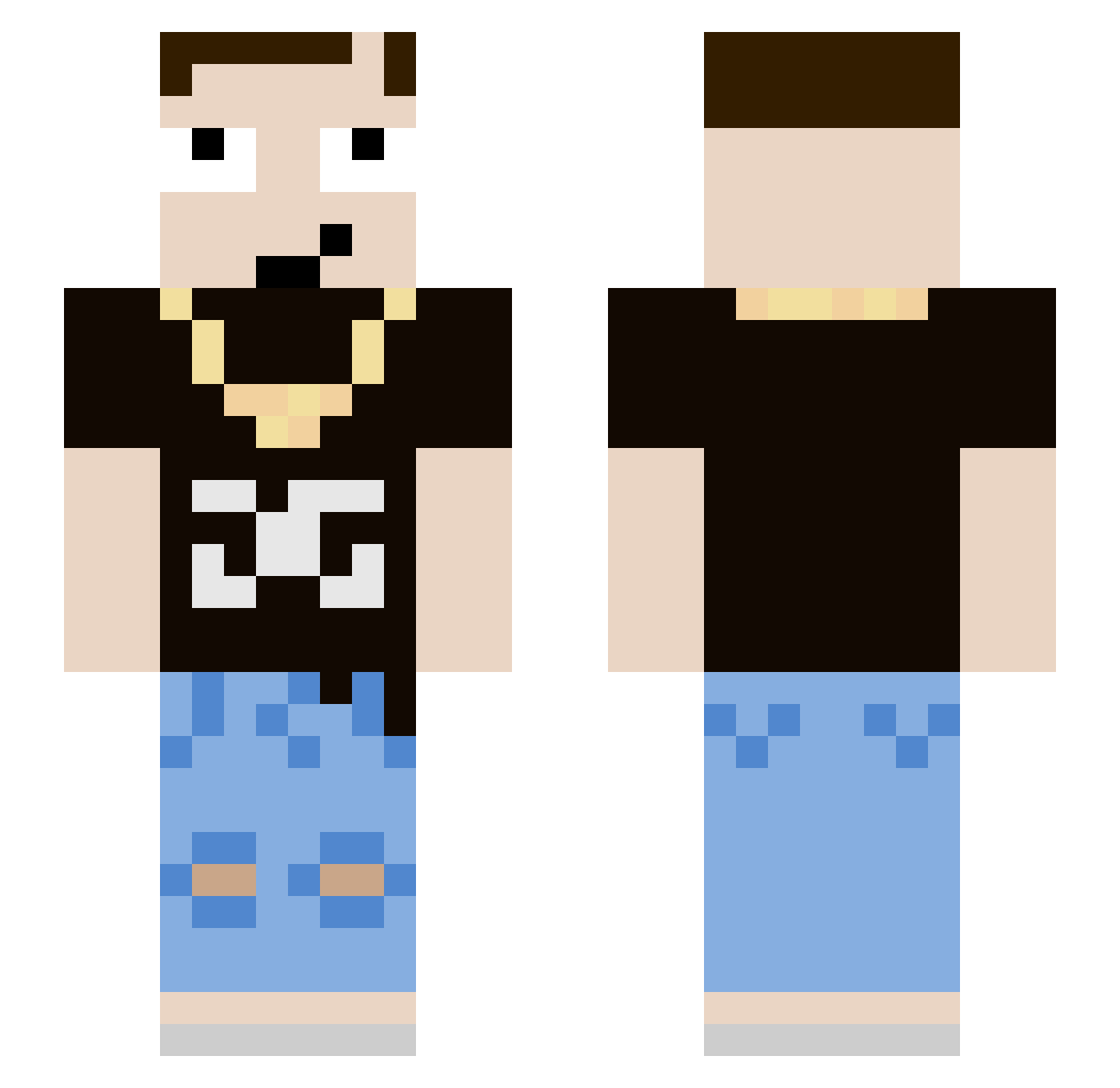 sockeater96 Minecraft skin, front and back view