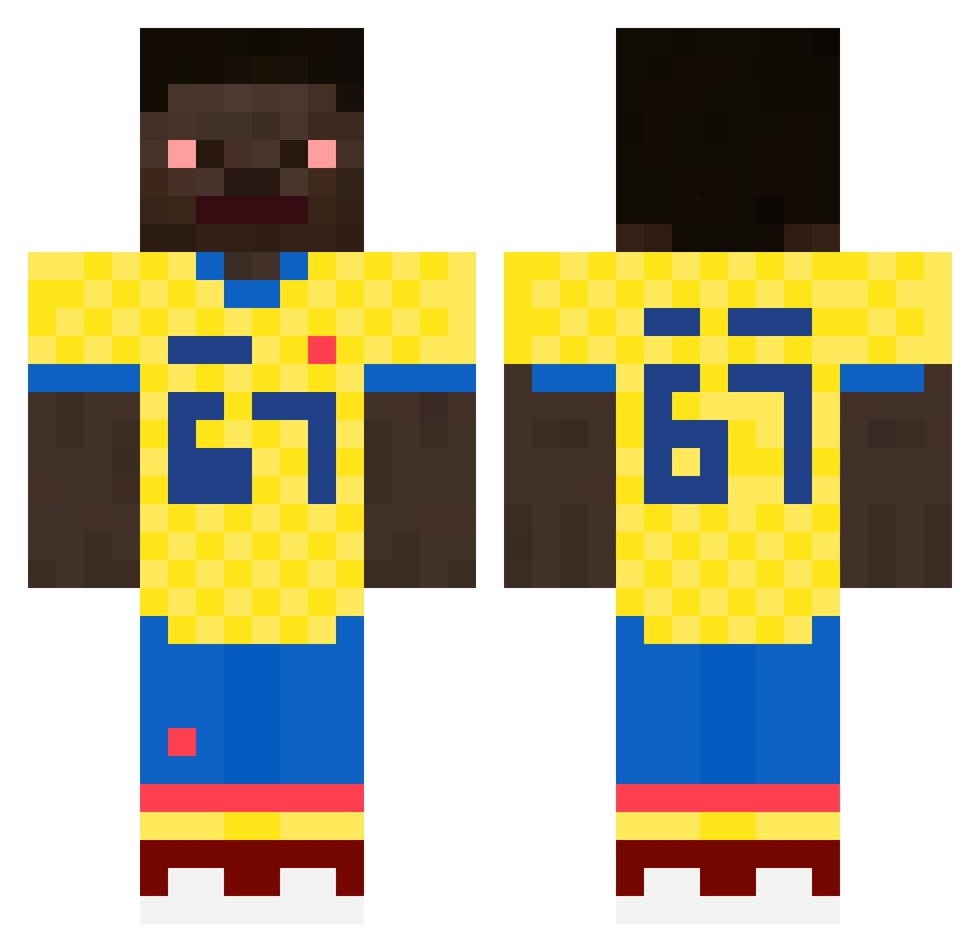 Chimeneaa Minecraft skin, front and back view