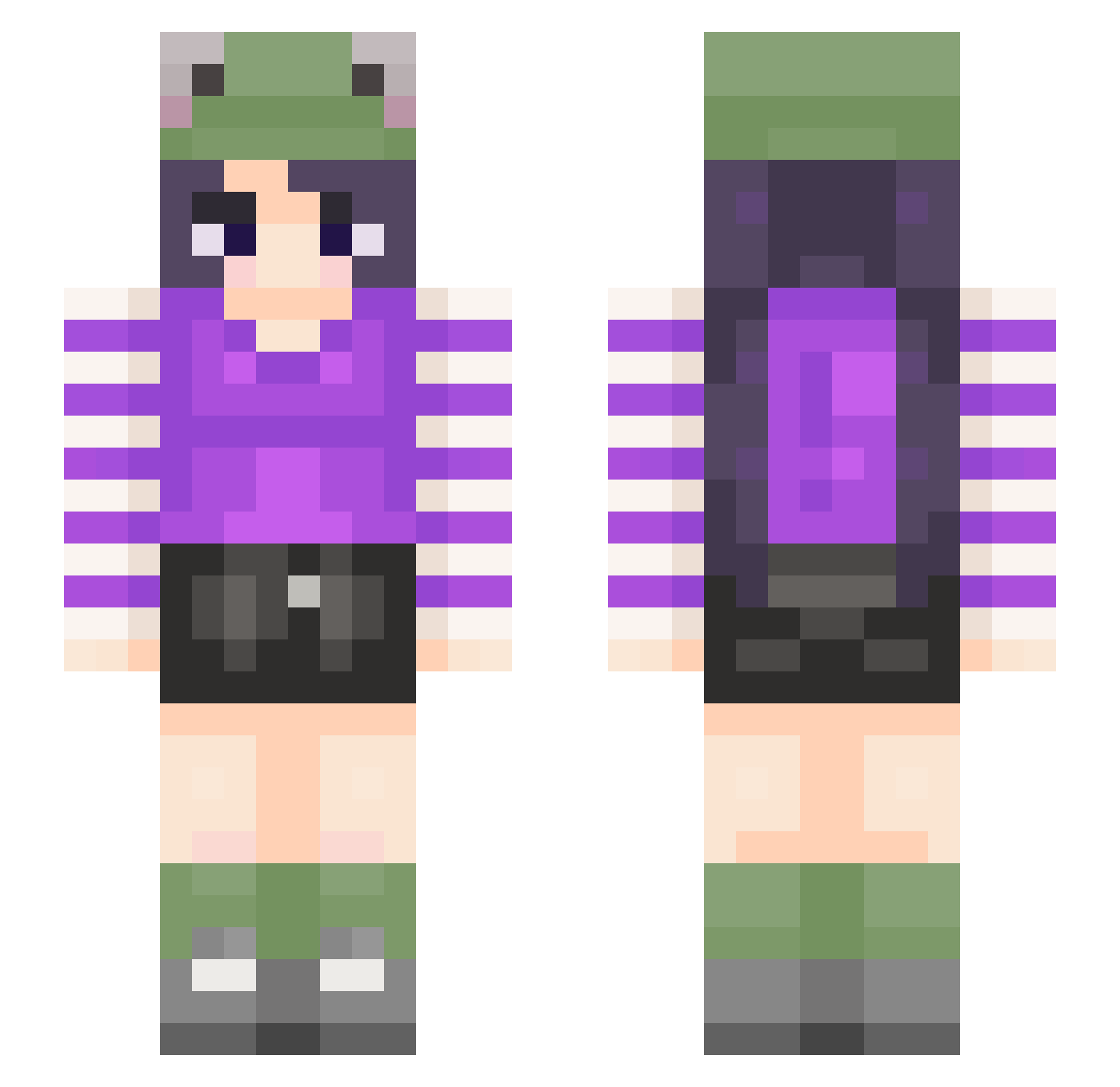 TrickyBoy456 Minecraft skin, front and back view