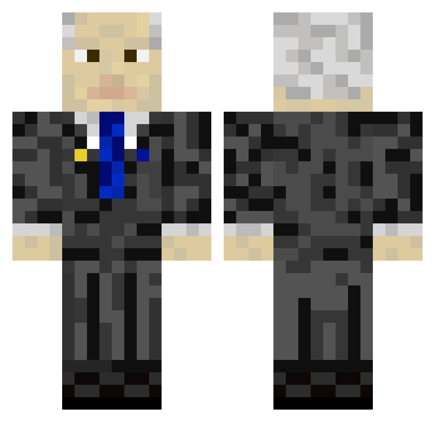 Churosssss Minecraft skin, front and back view