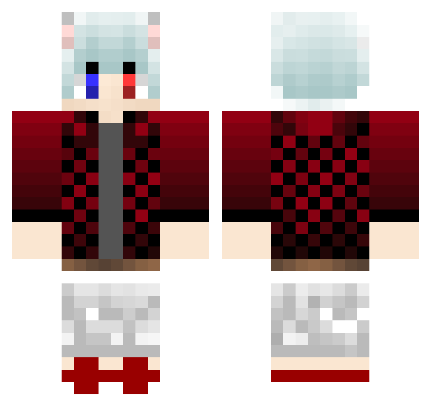 Zero2k_VTB Minecraft skin, front and back view