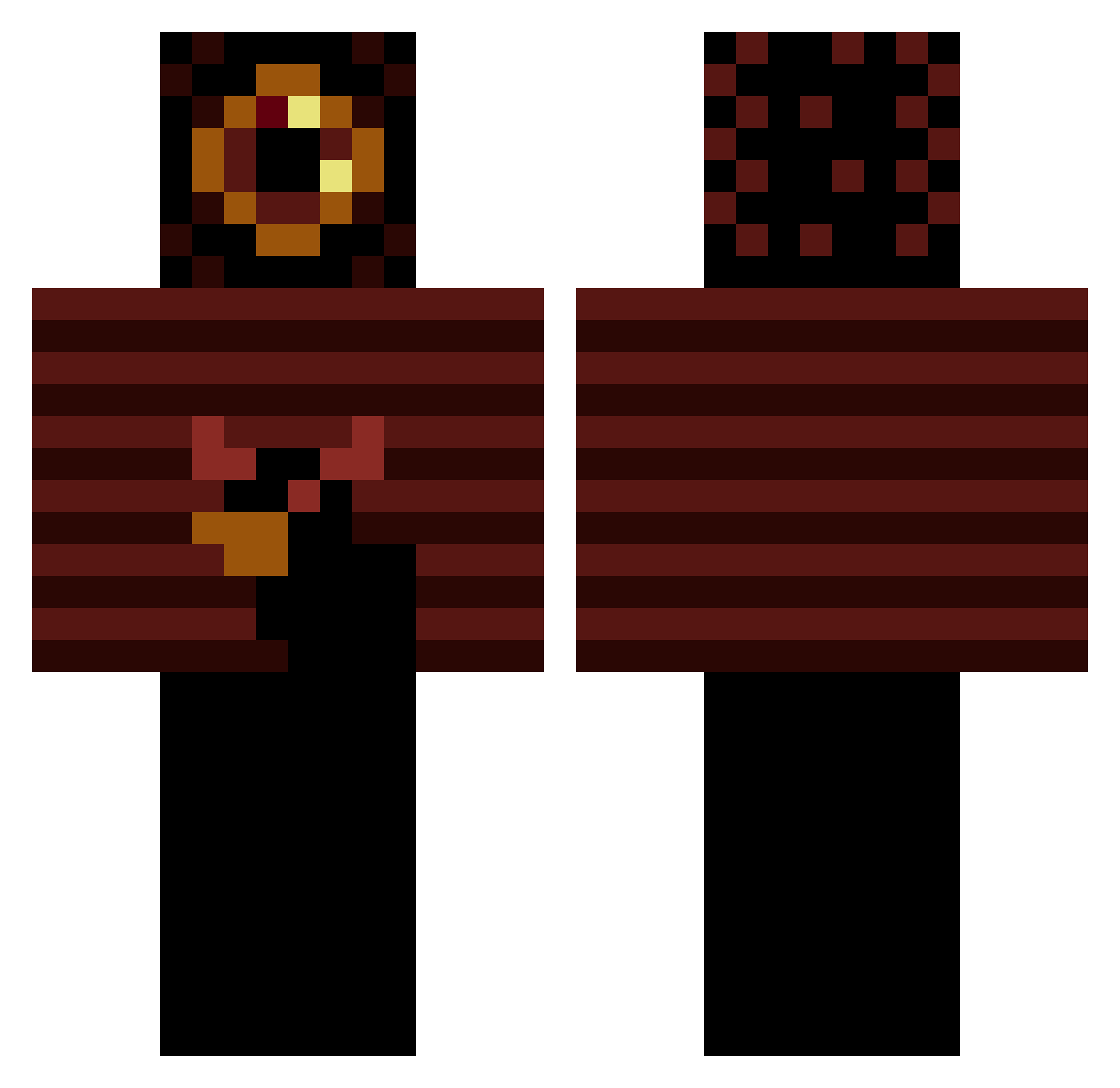 Tylerfroggie Minecraft skin, front and back view
