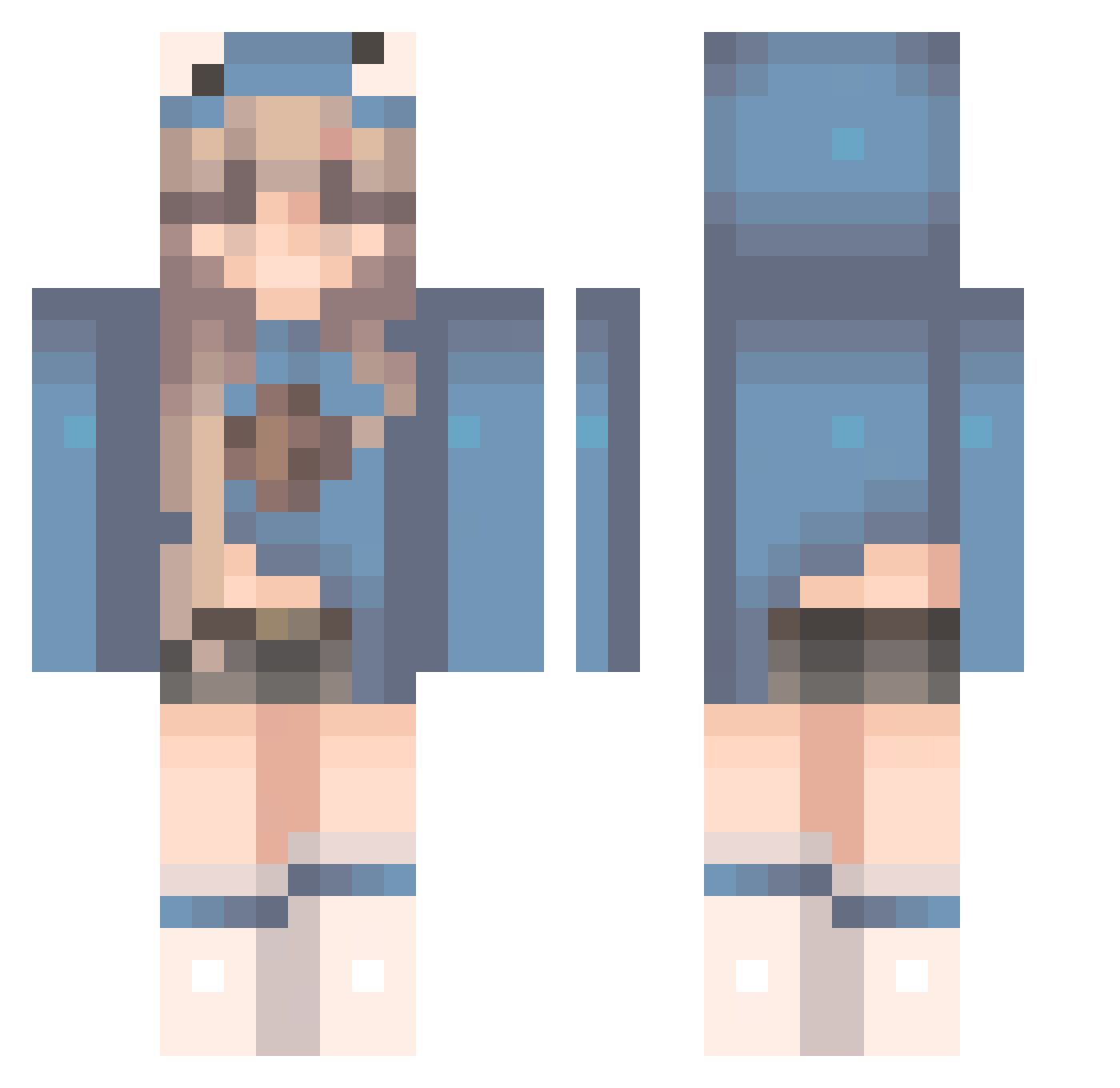 jtsuker98 Minecraft skin, front and back view
