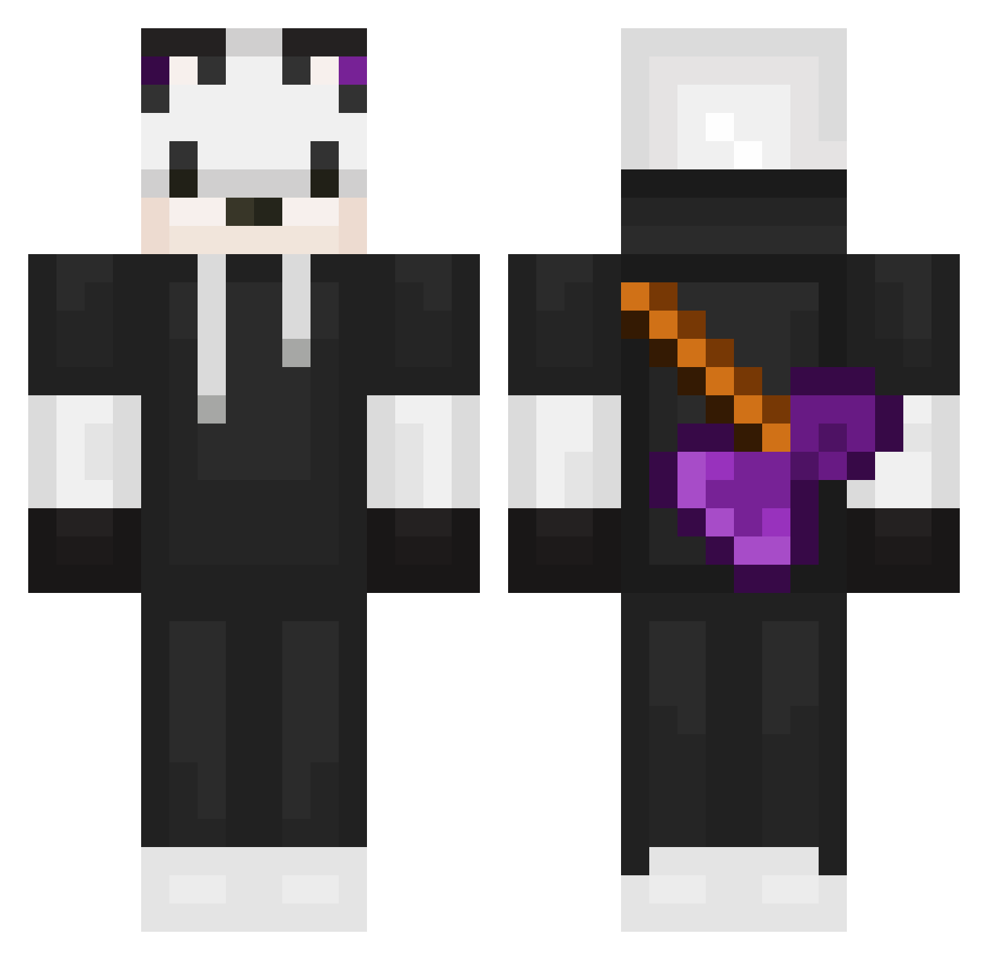 CeRFent Minecraft skin, front and back view