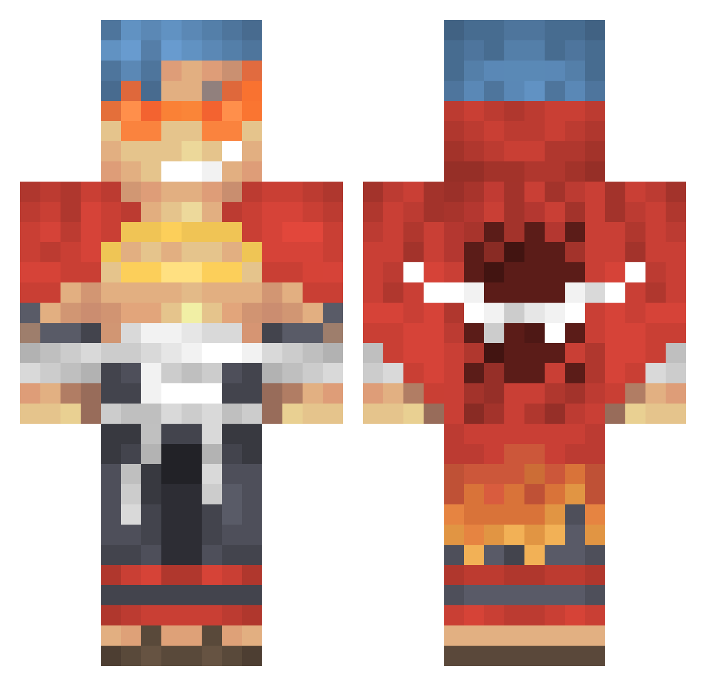 Kathsen Minecraft skin, front and back view