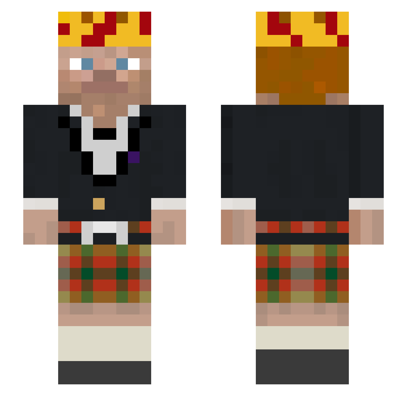 GabrielTheFalln Minecraft skin, front and back view