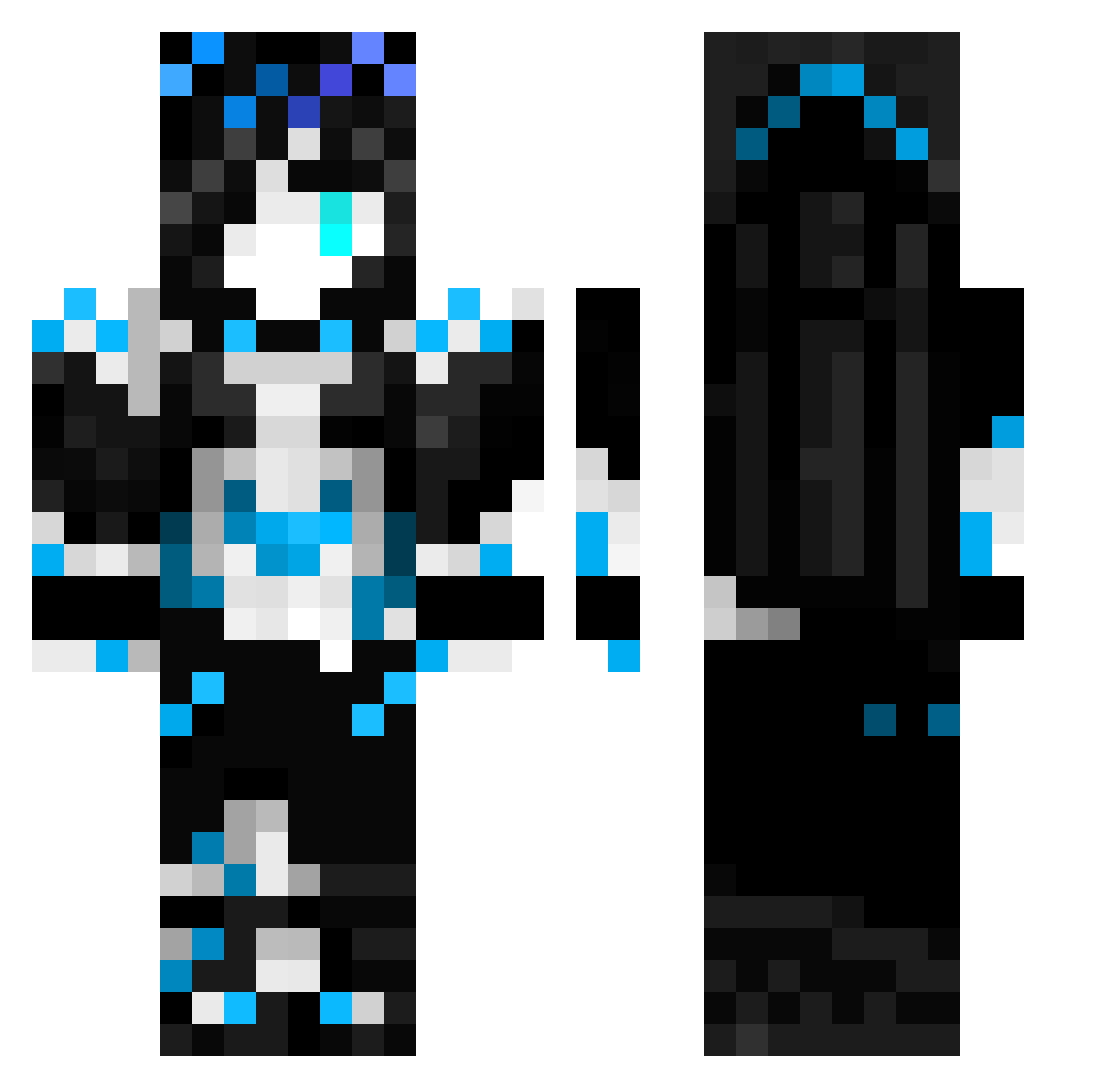 Adurite1 Minecraft skin, front and back view