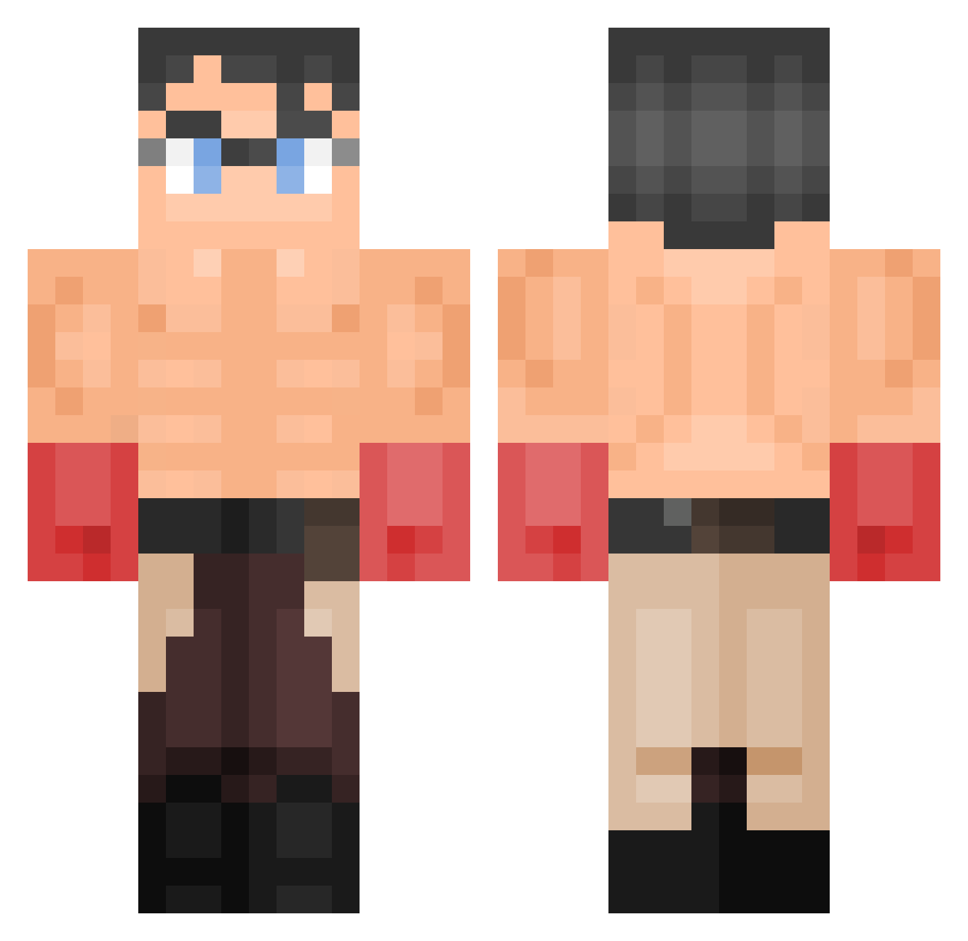 sn0wfall_ Minecraft skin, front and back view