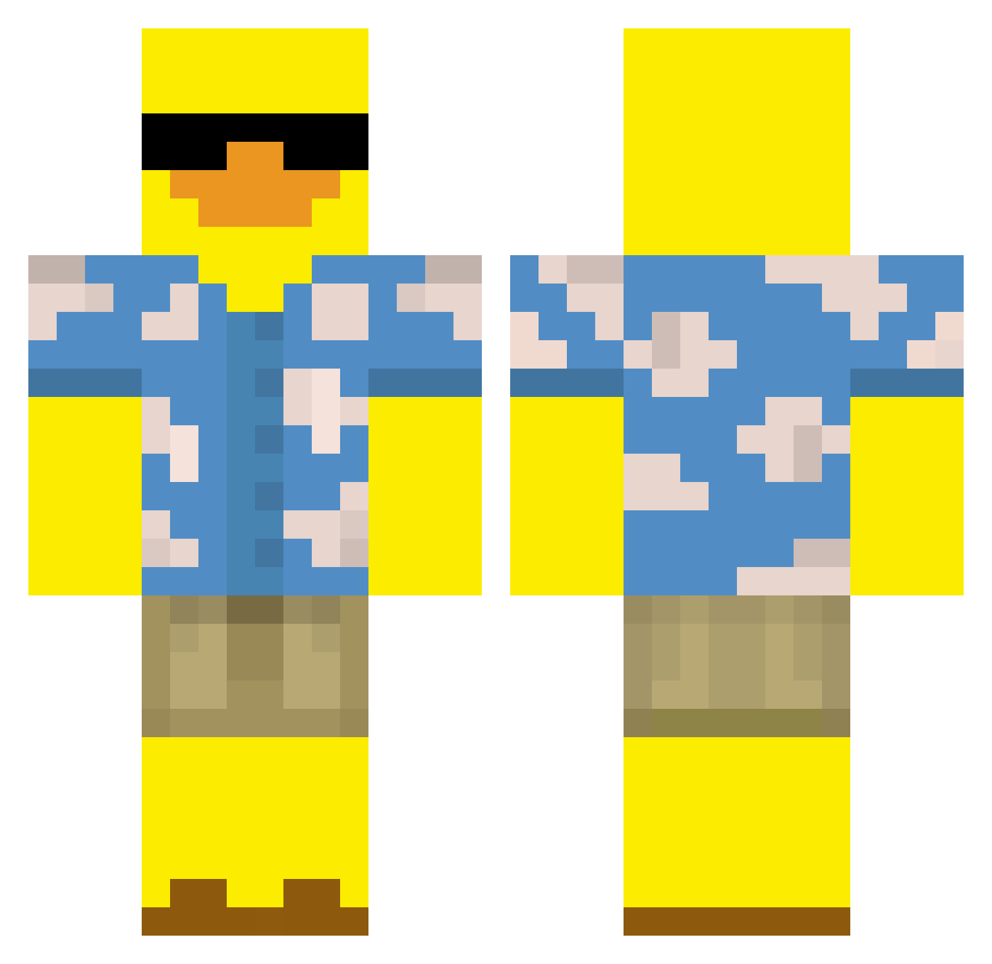Efaidra Minecraft skin, front and back view