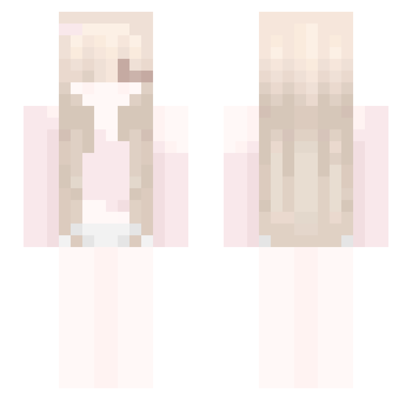 Lurvq Minecraft skin, front and back view